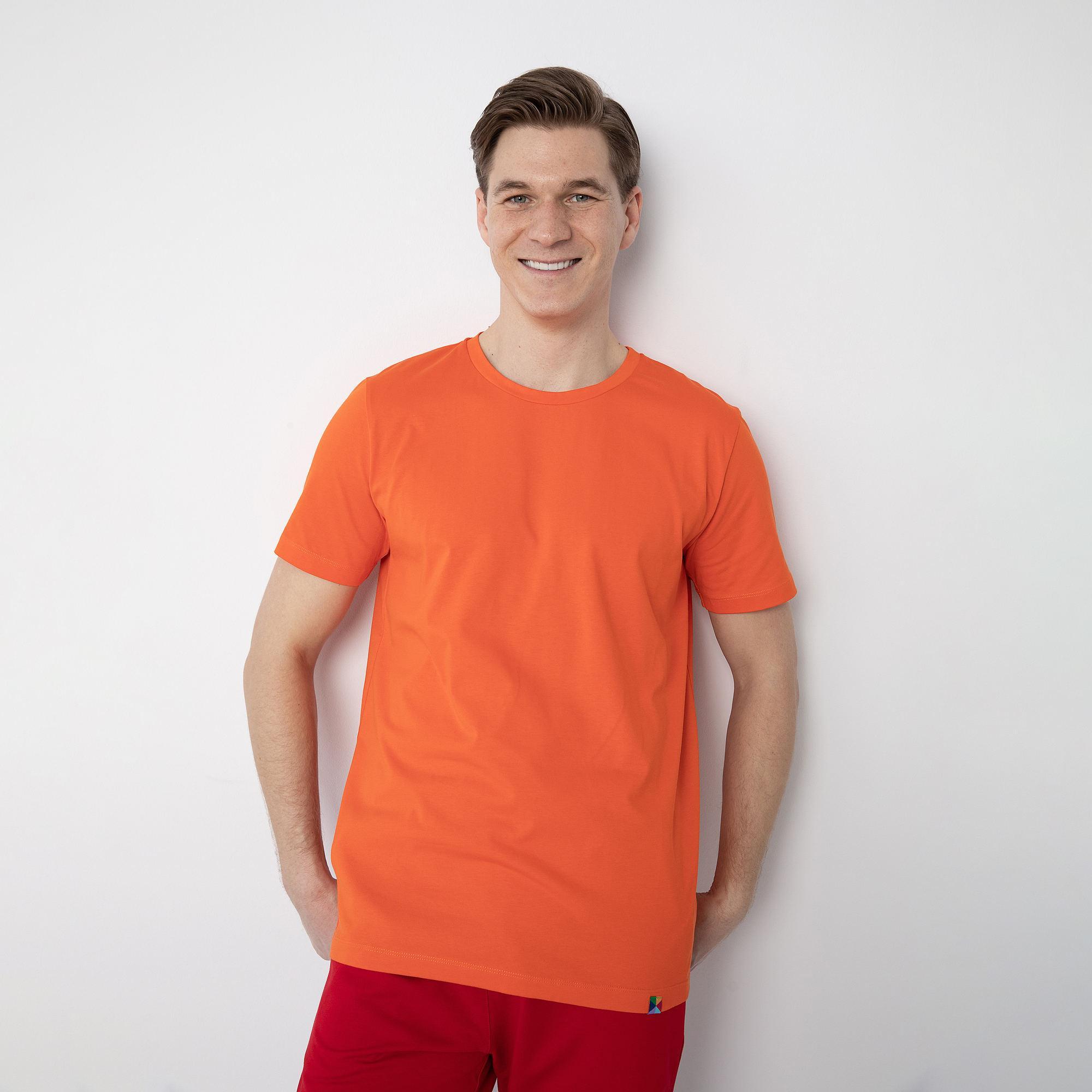 Pomarańczowy T-shirt męski