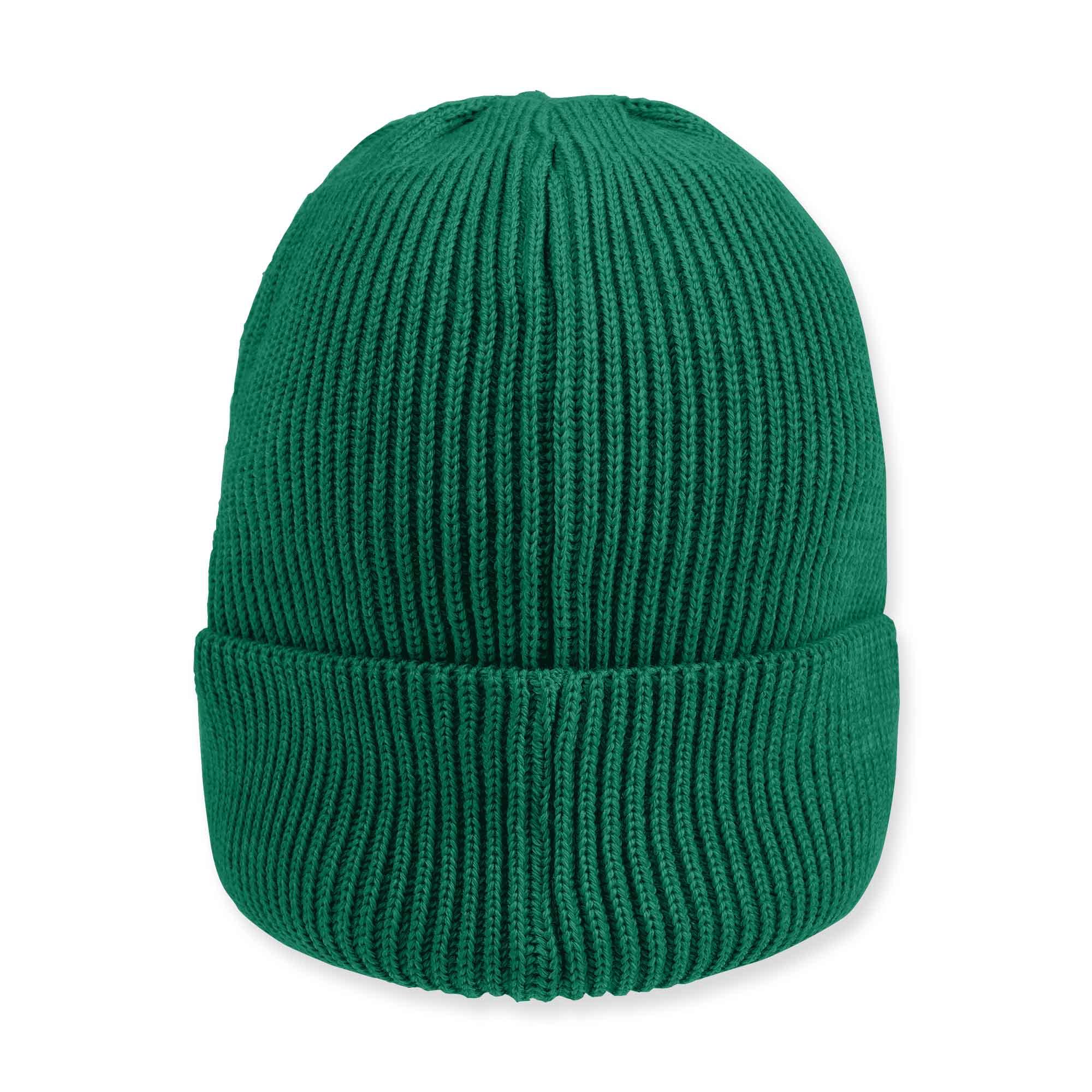 Zielona czapka z wełny merino