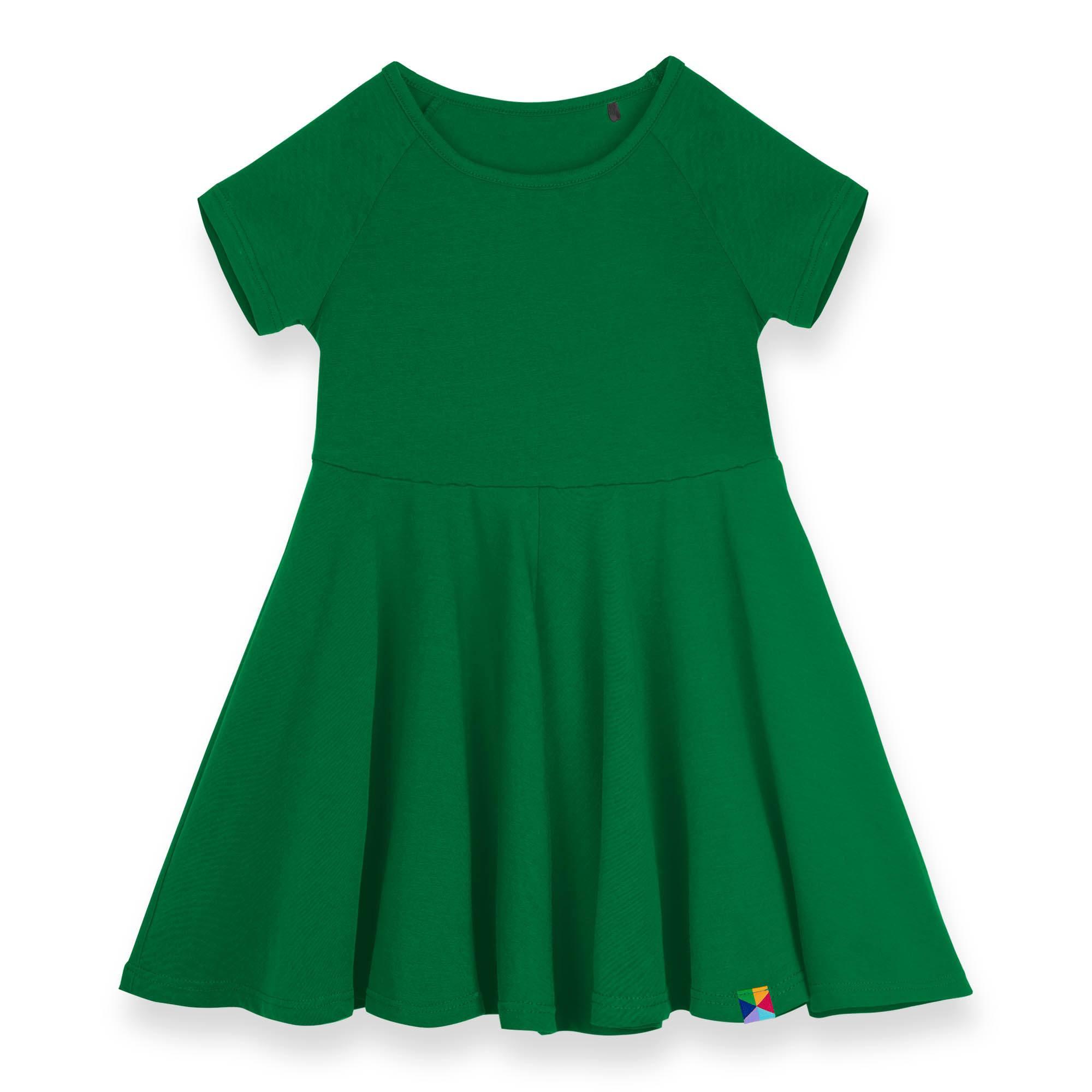 Zielona sukienka z krótkim rękawem