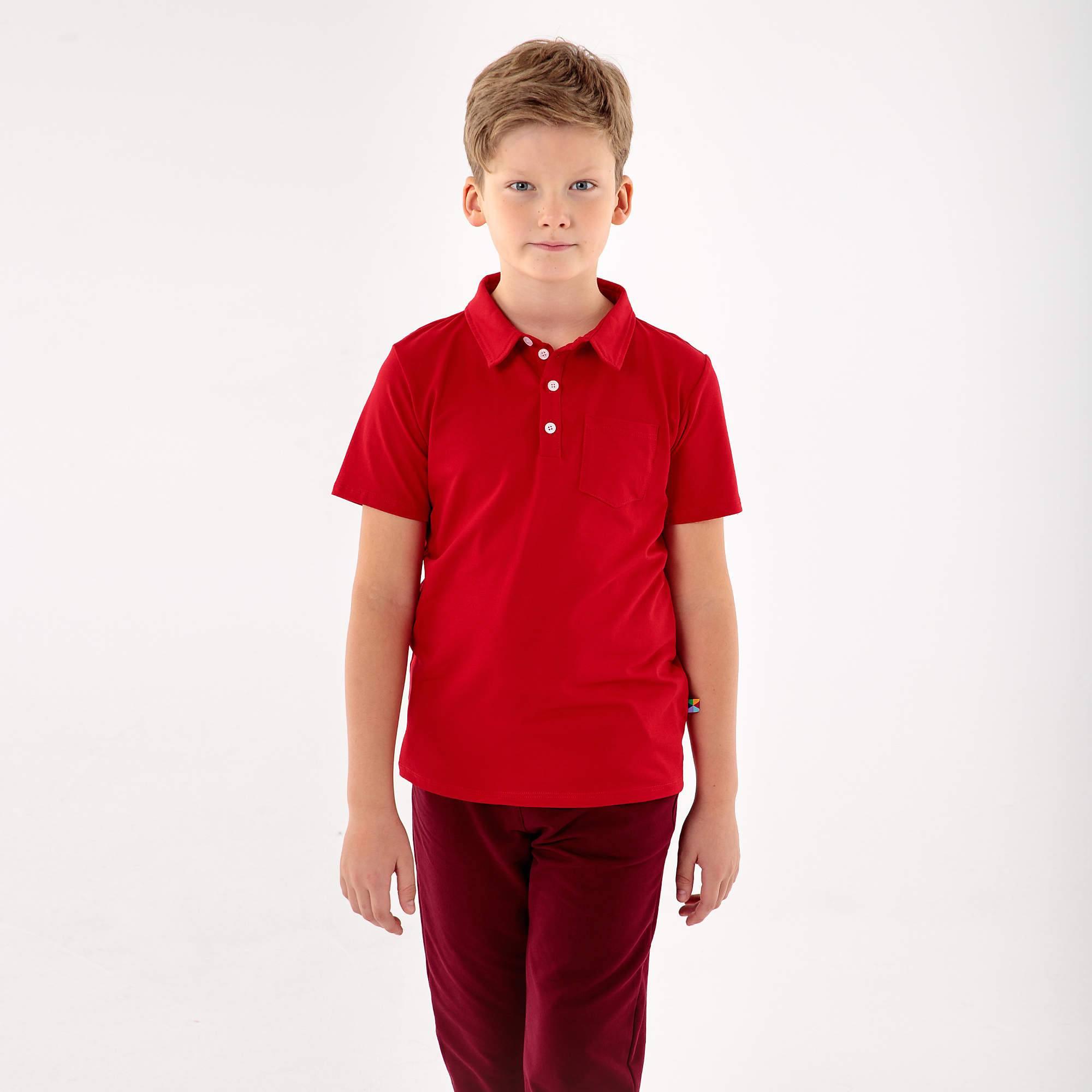 Czerwona koszulka polo Junior
