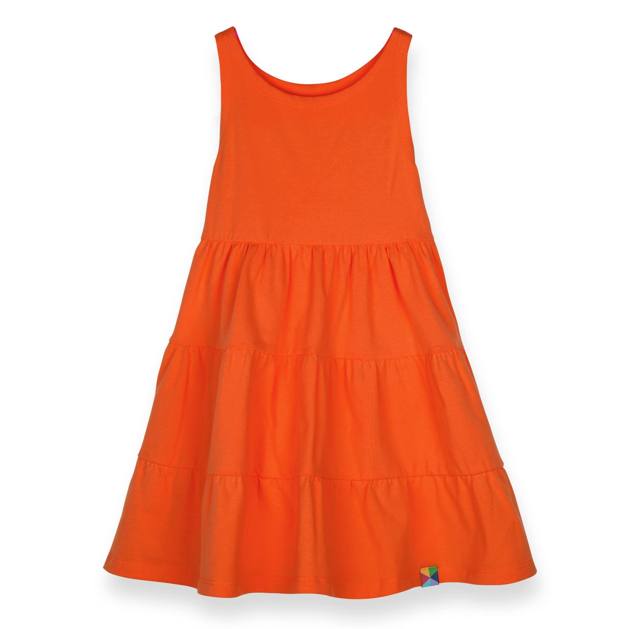 Pomarańczowa sukienka bez rękawów