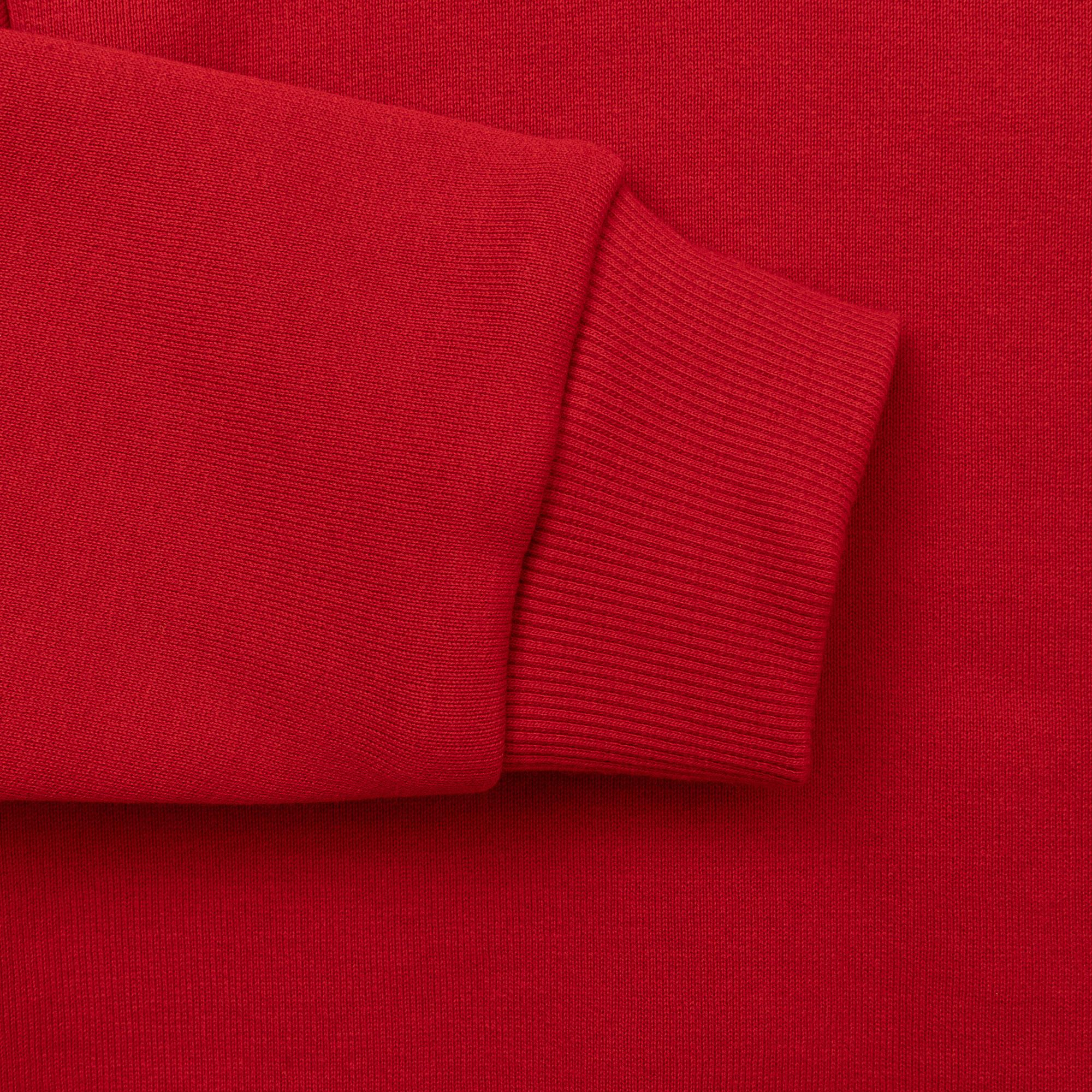 Czerwona bluza rozpinana z meszkiem
