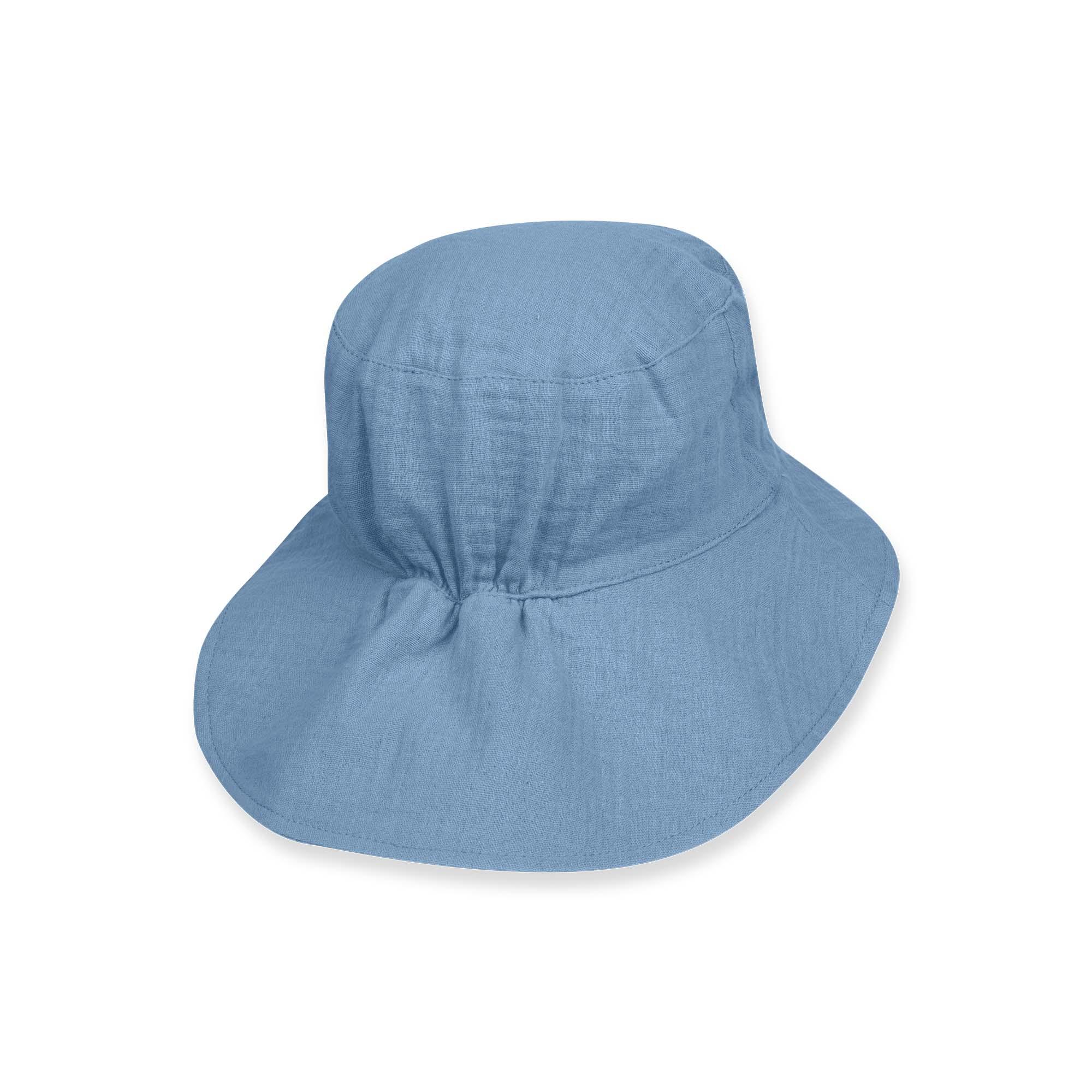 Błękitny kapelusz muślinowy