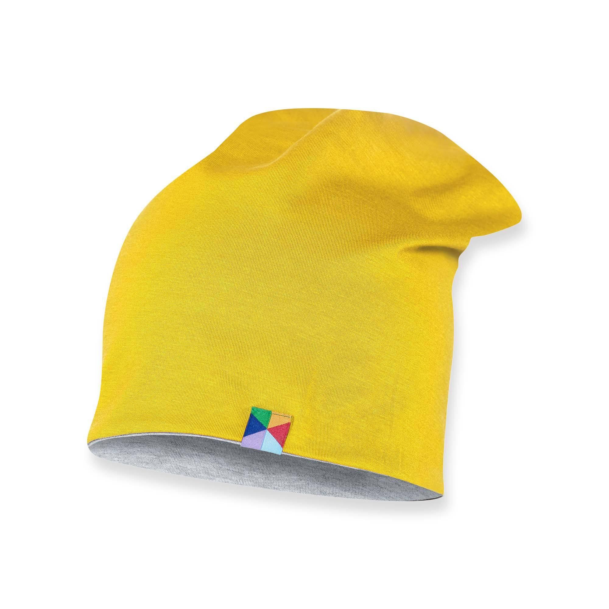 Żółto-szara czapka dwustronna Junior