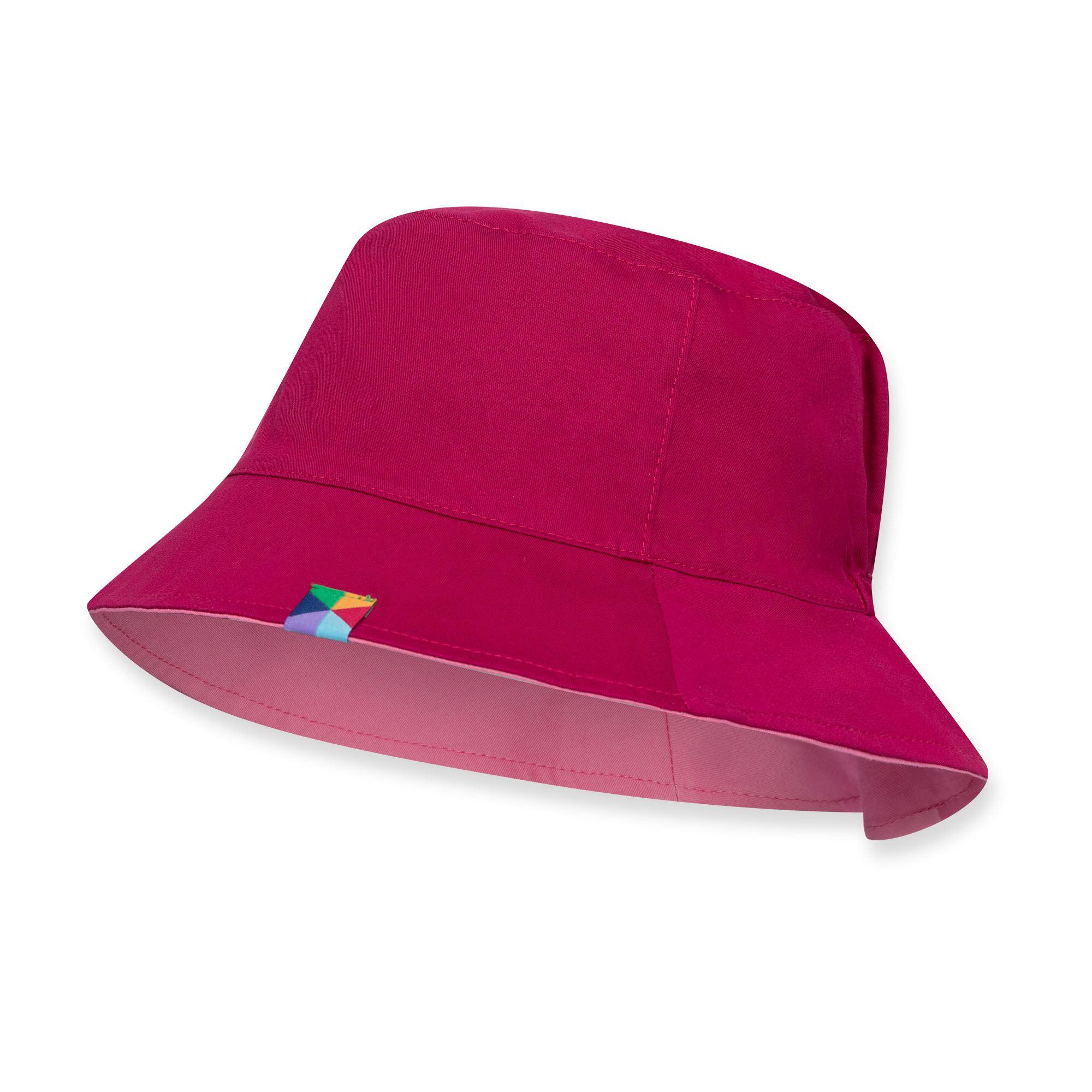Amarantowo-różowy kapelusz dwustronny