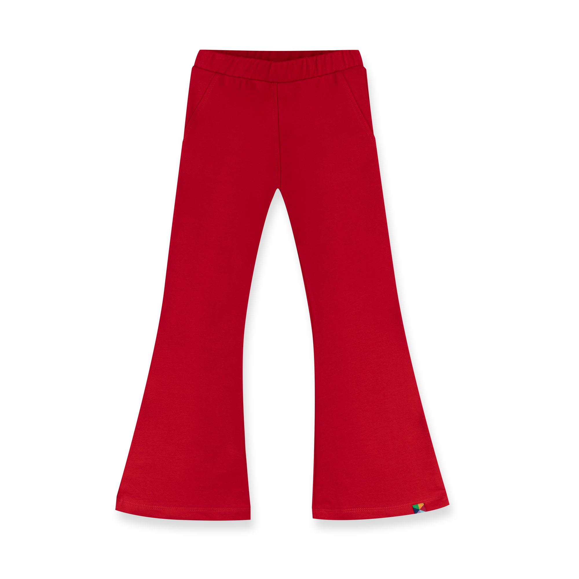 Czerwone spodnie dzwony