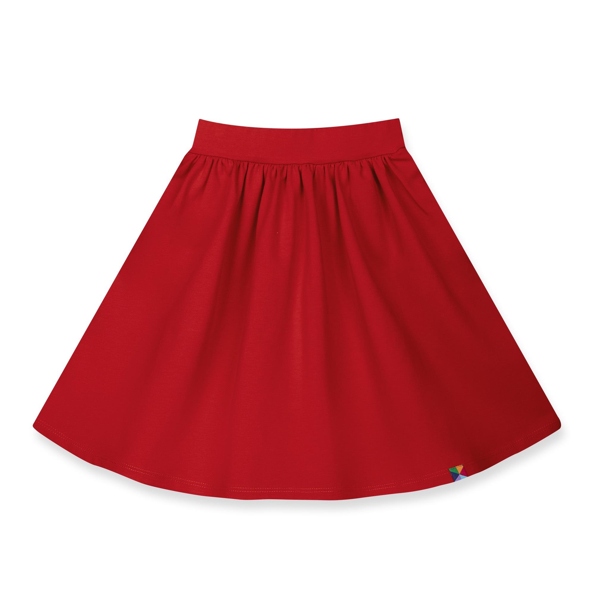 Czerwona spódnica midi z kieszeniami
