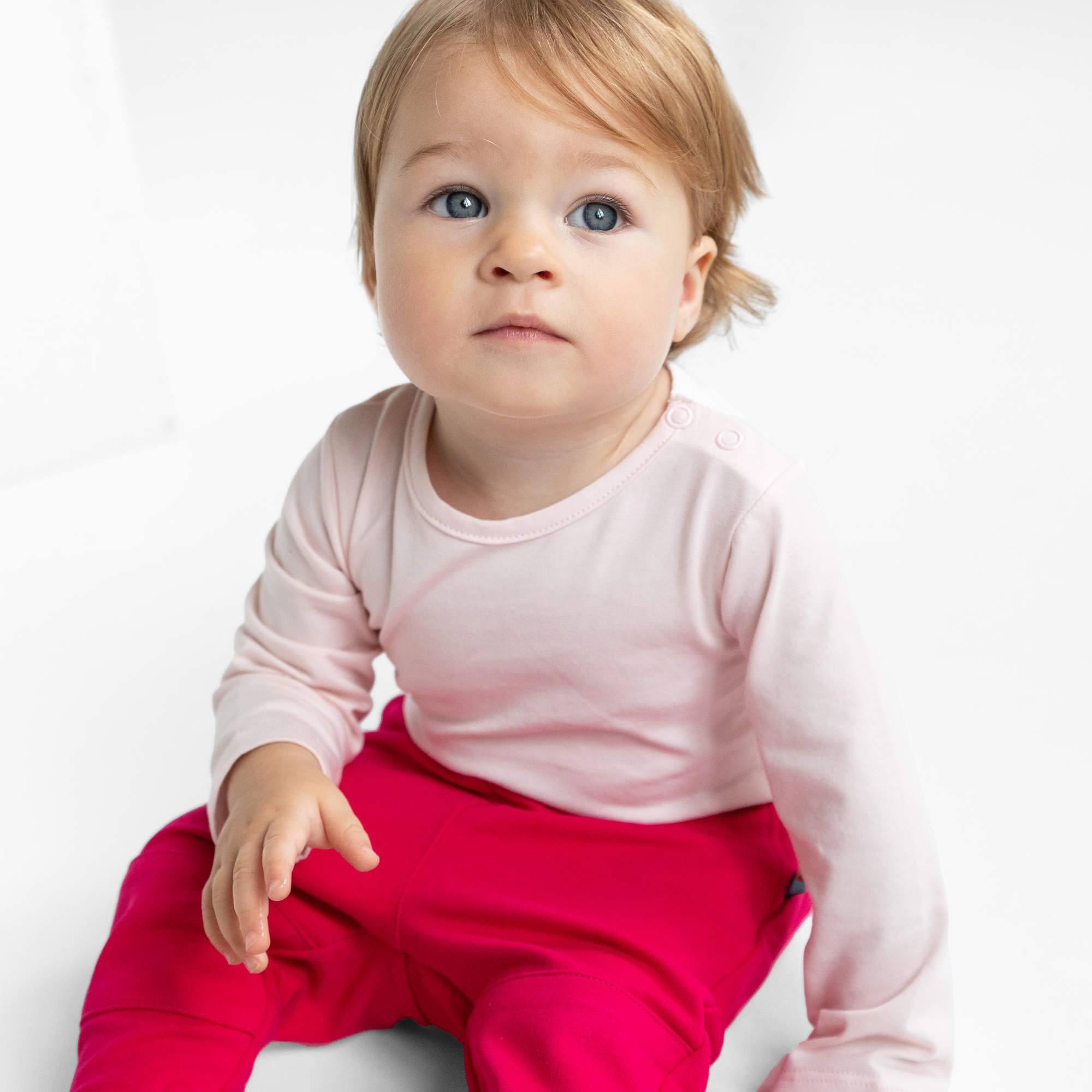Różowe spodnie ze wzmocnieniem niemowlęce