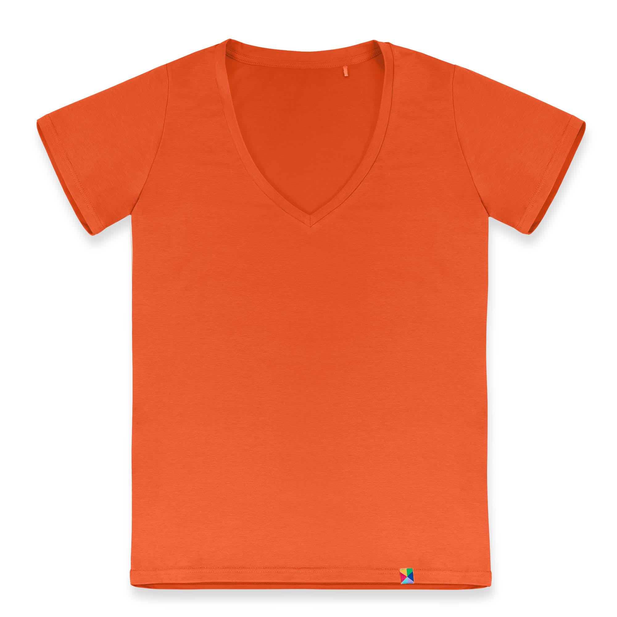 Pomarańczowy T-shirt damski