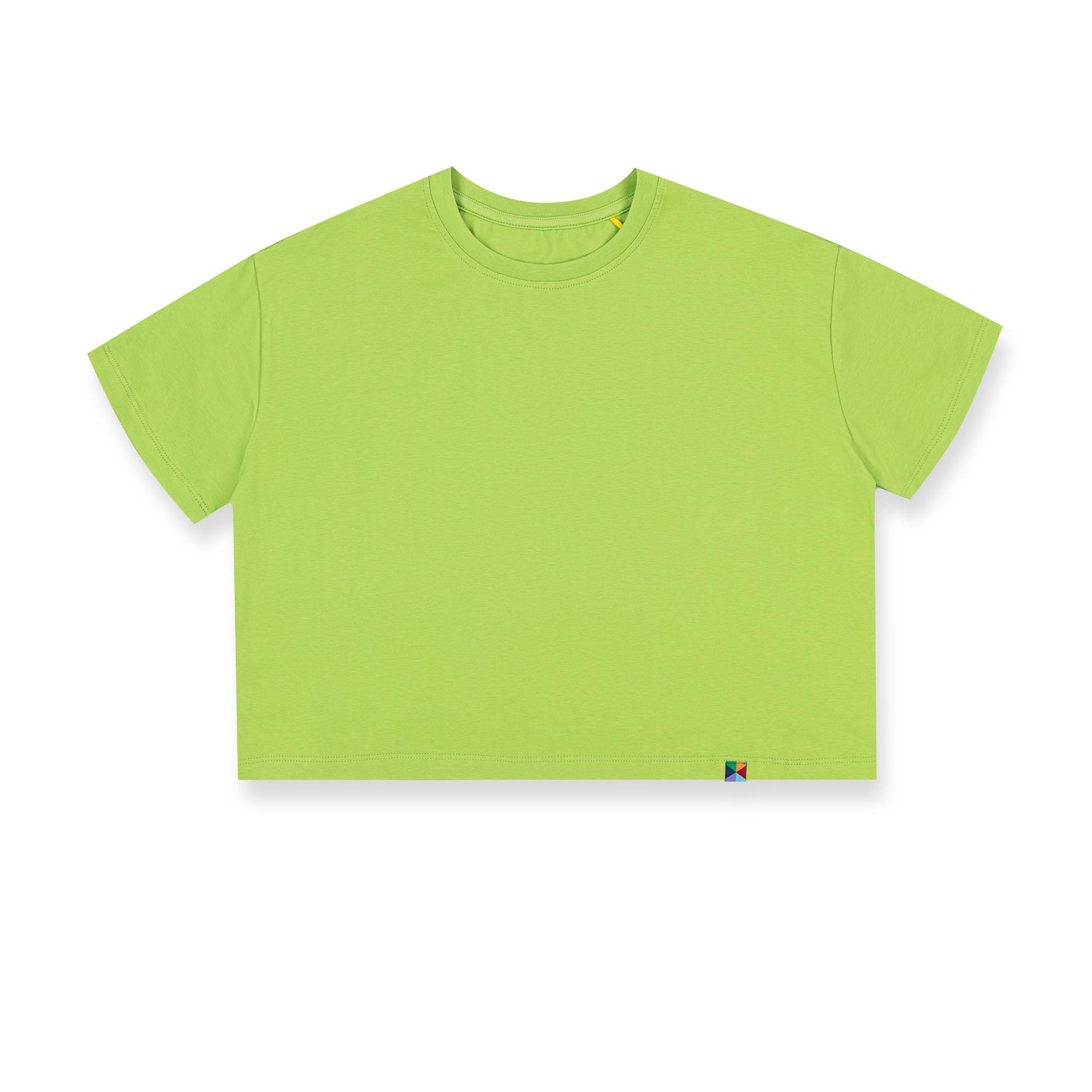 Limonkowy t-shirt o luźnym kroju Junior