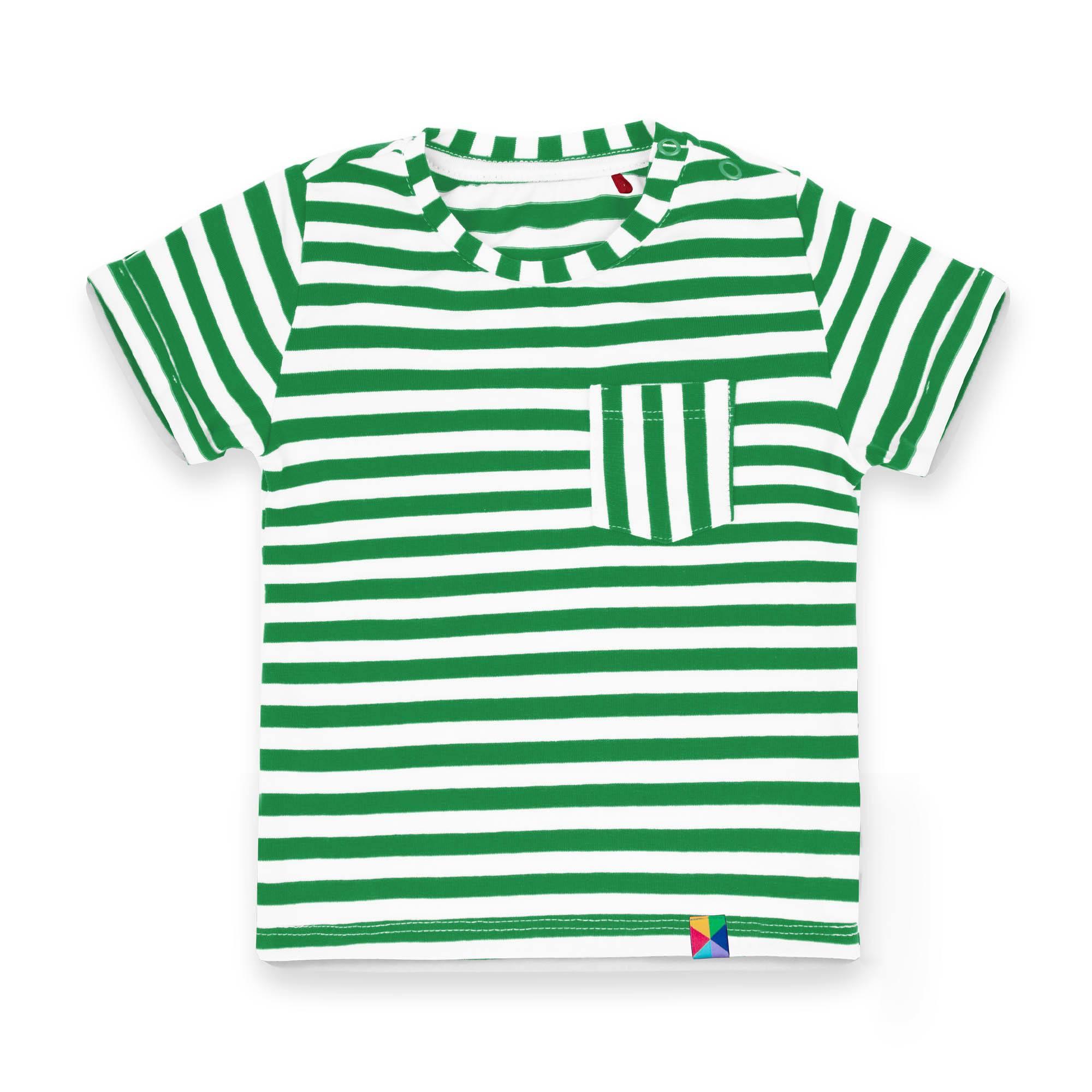 Zielony T-shirt w paski