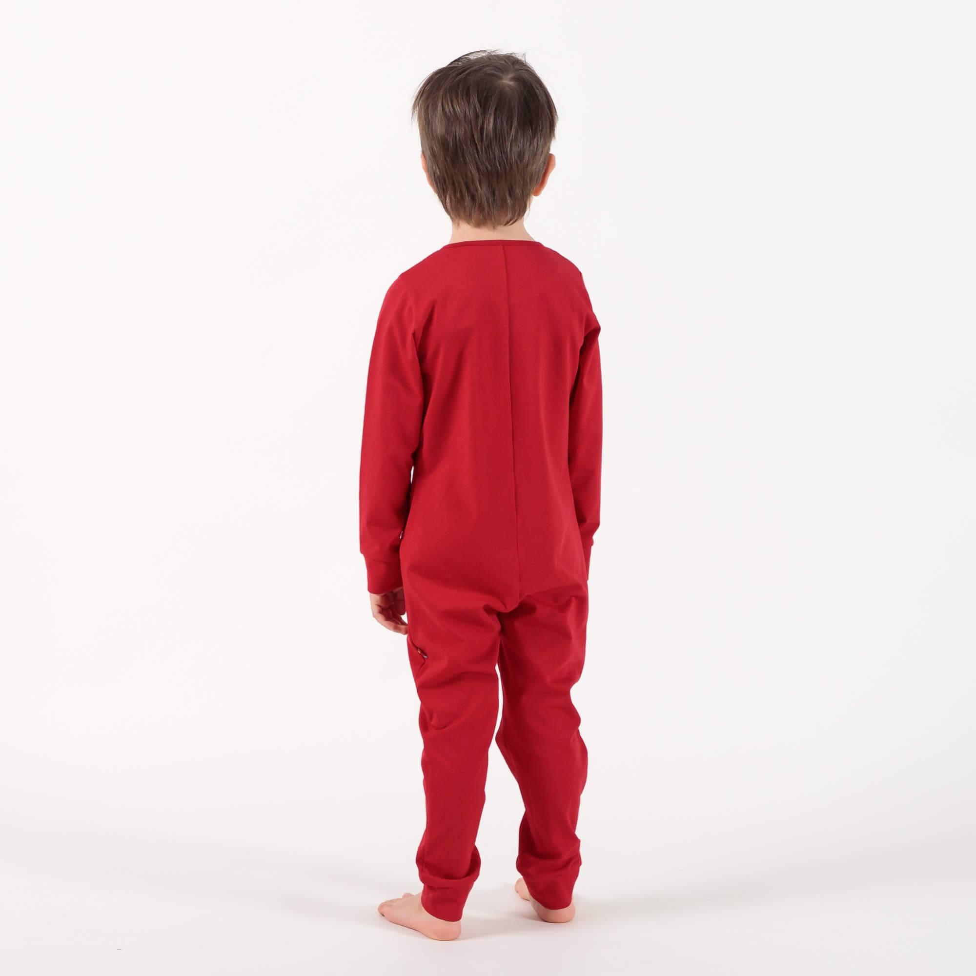Czerwony rampers piżamka