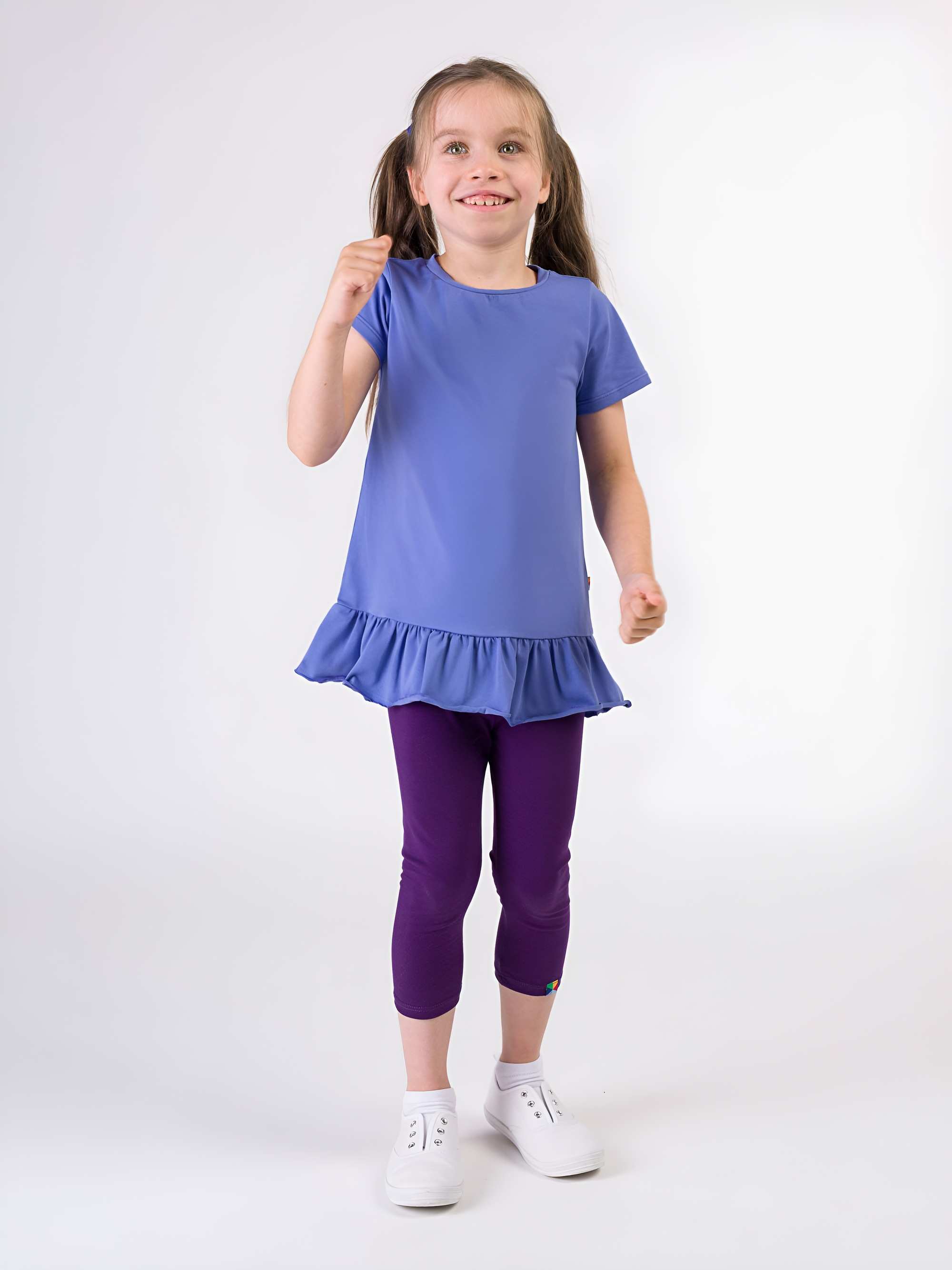 Fioletowe legginsy 3/4