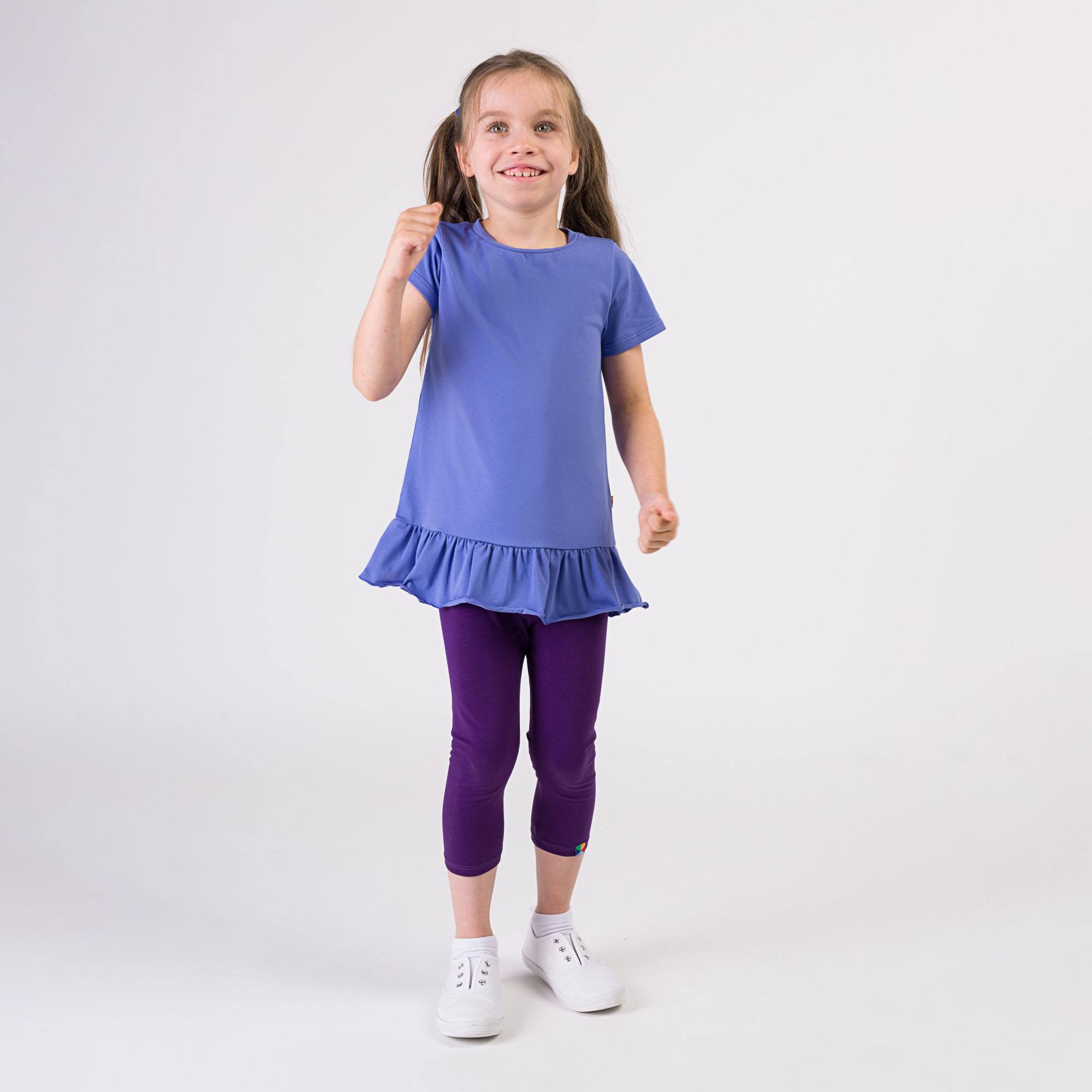 Fioletowe legginsy 3/4