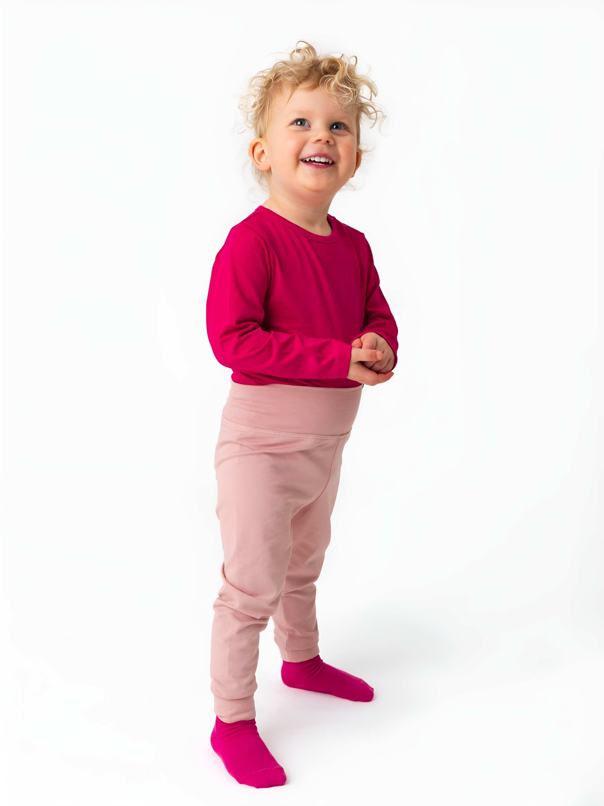 Powder pink jersey pants