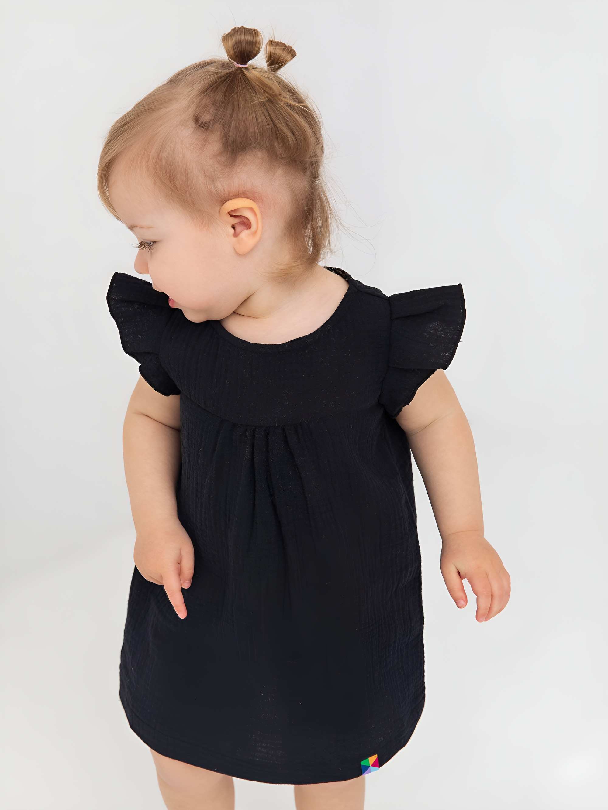 Black muslin dress Baby