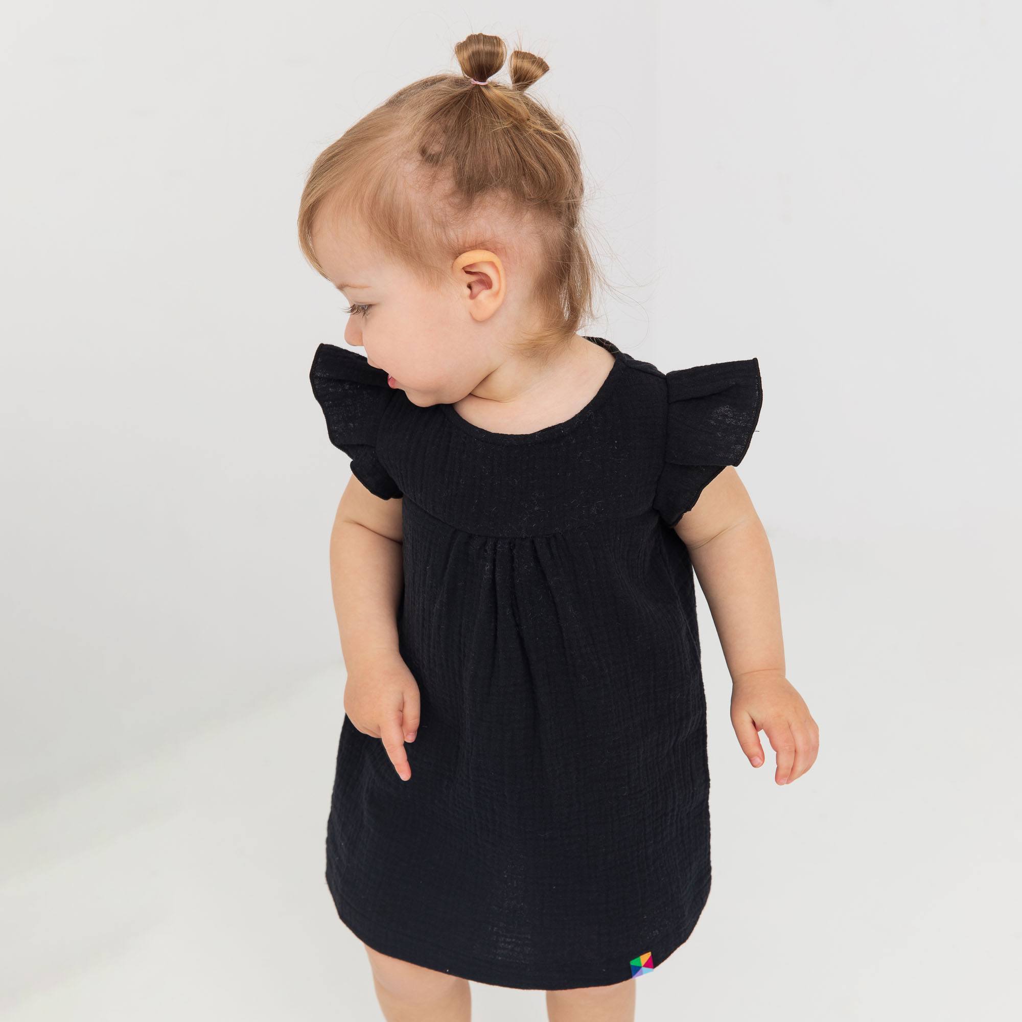 Black muslin dress Baby