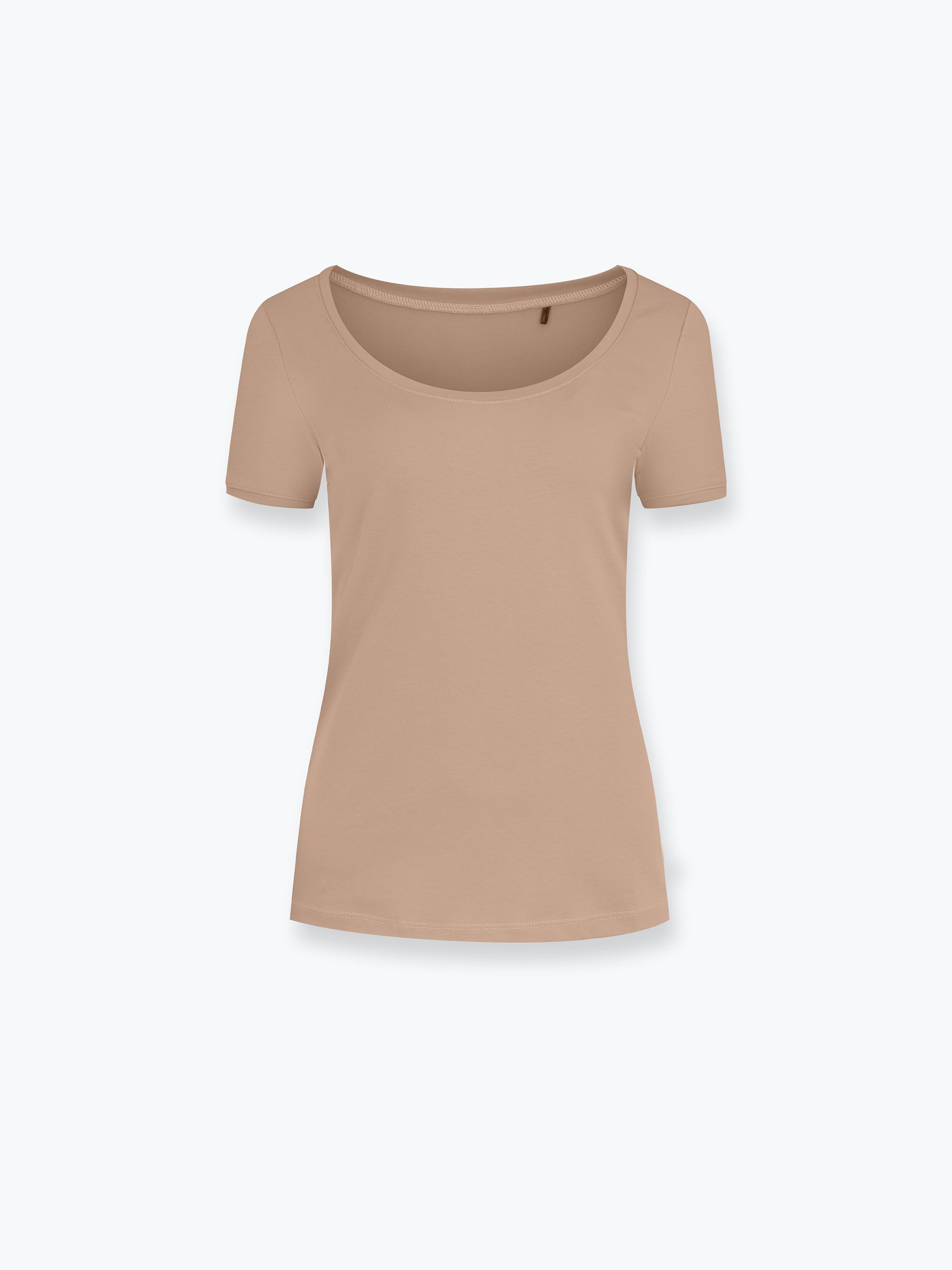 Mocha mousse bluzka z dekoltem damska