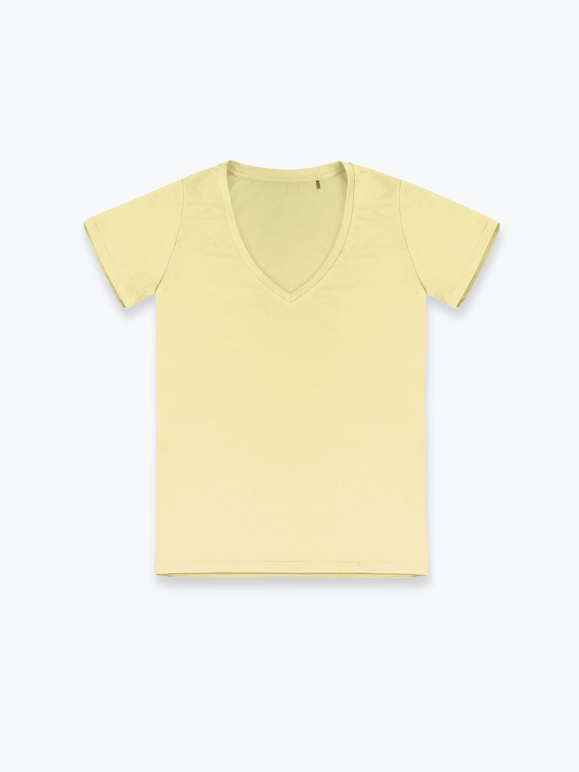 Jasnożółty T-shirt damski