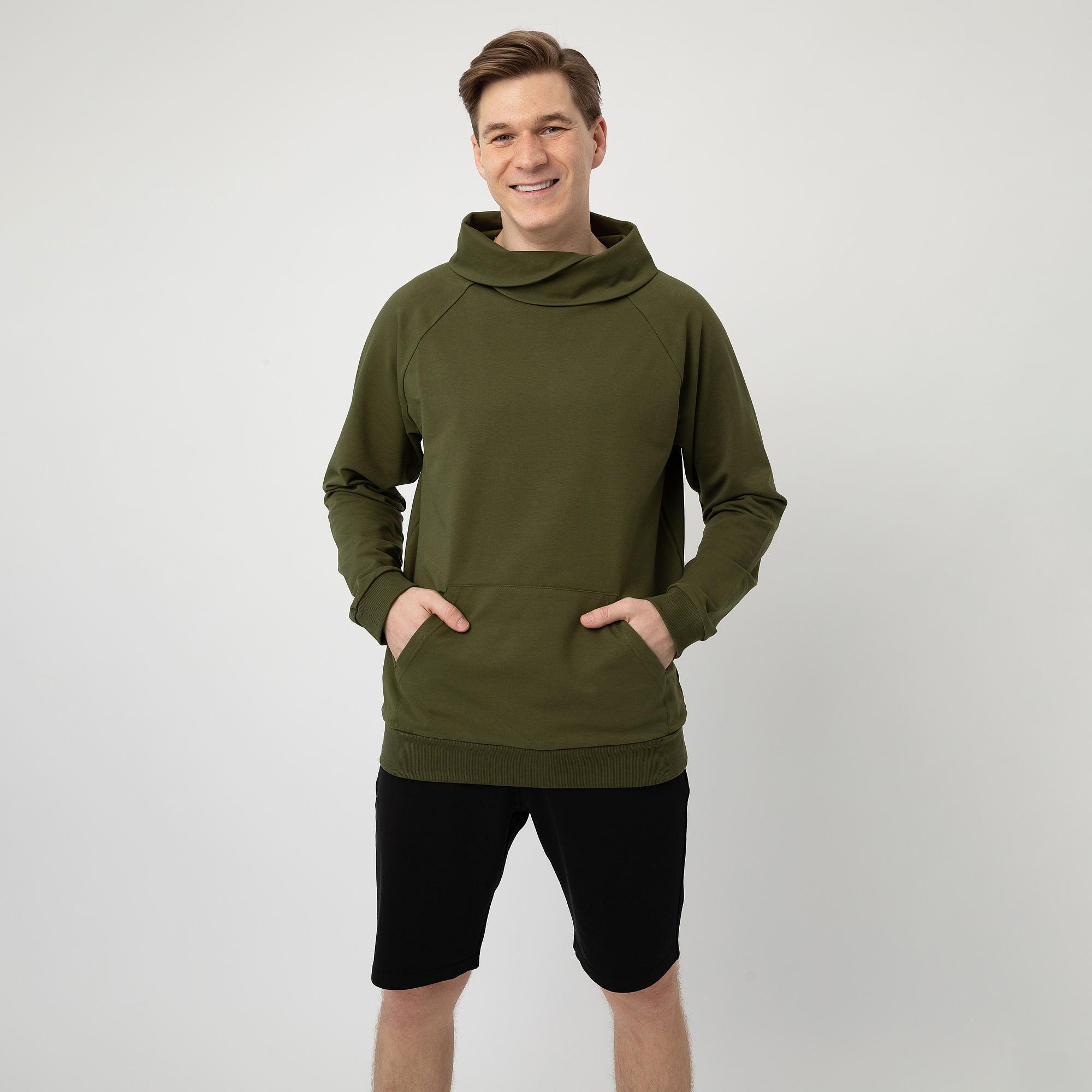 Khaki bluza z szalem męska