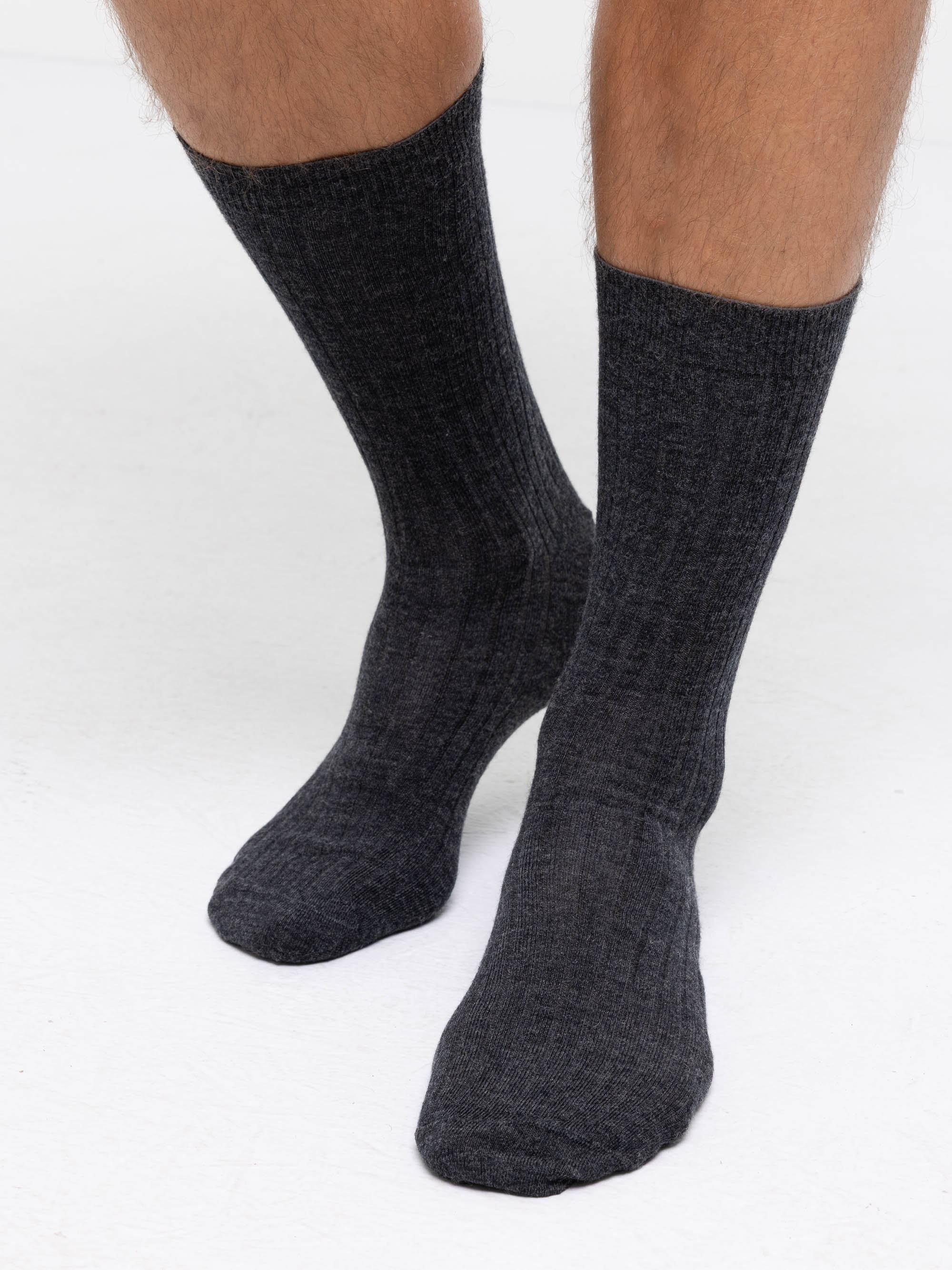Szary zestaw skarpet z wełny merino 3-pack