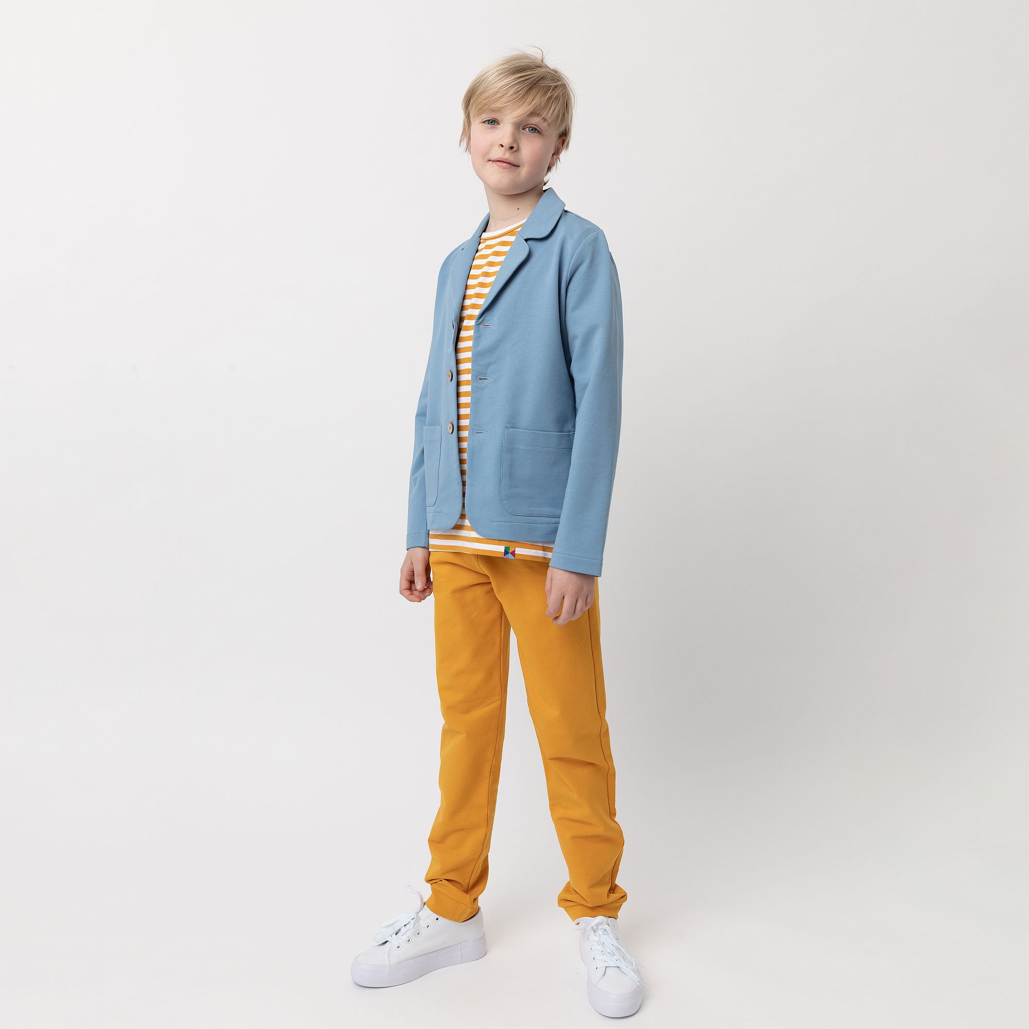 Musztardowe spodnie dresowe Junior