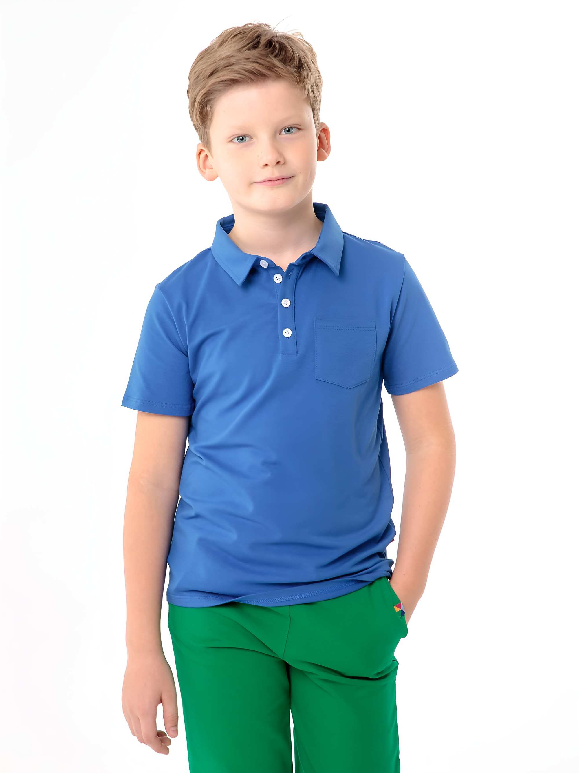 Niebieska koszulka polo Junior