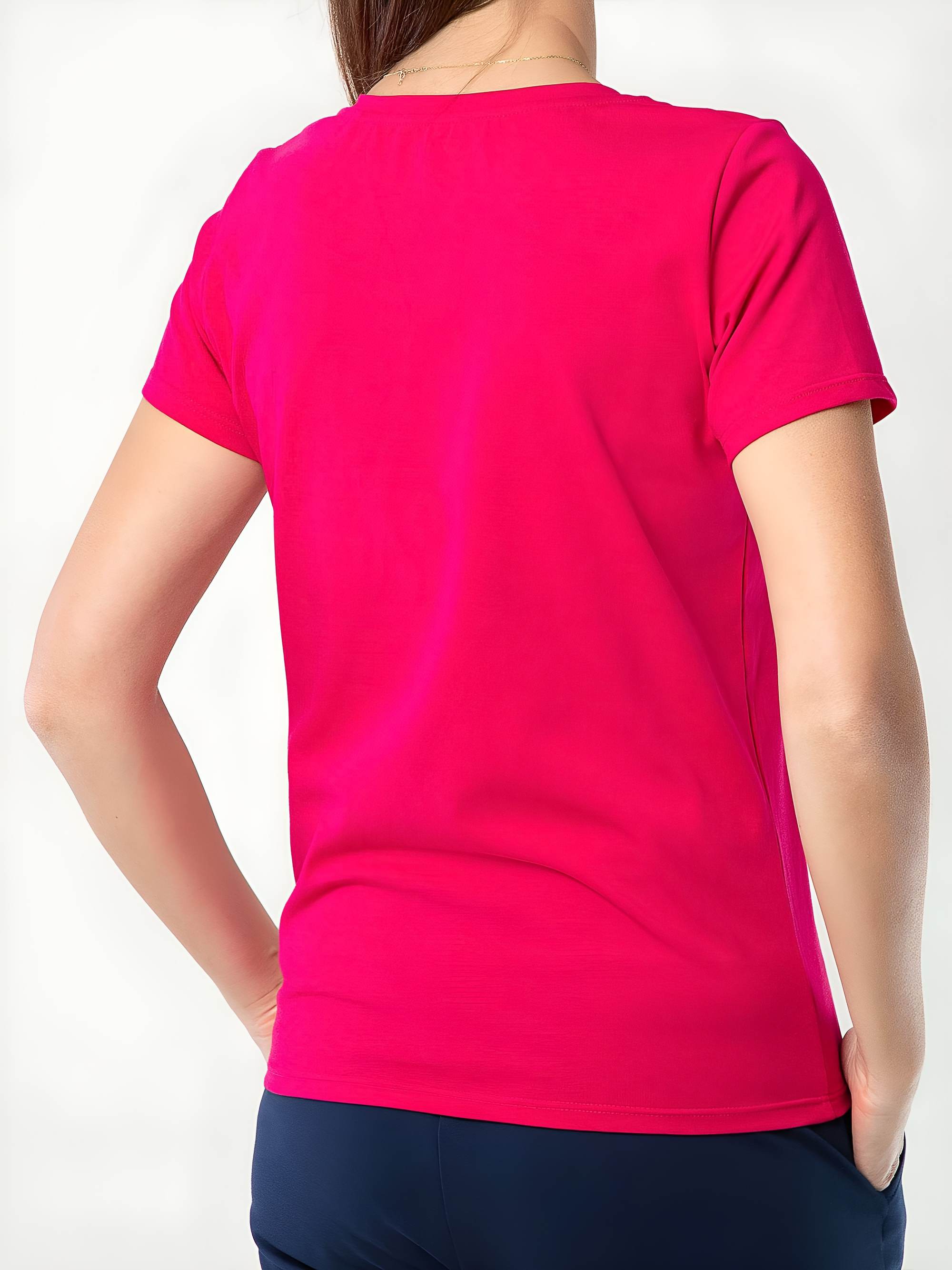 Różowy T-shirt damski