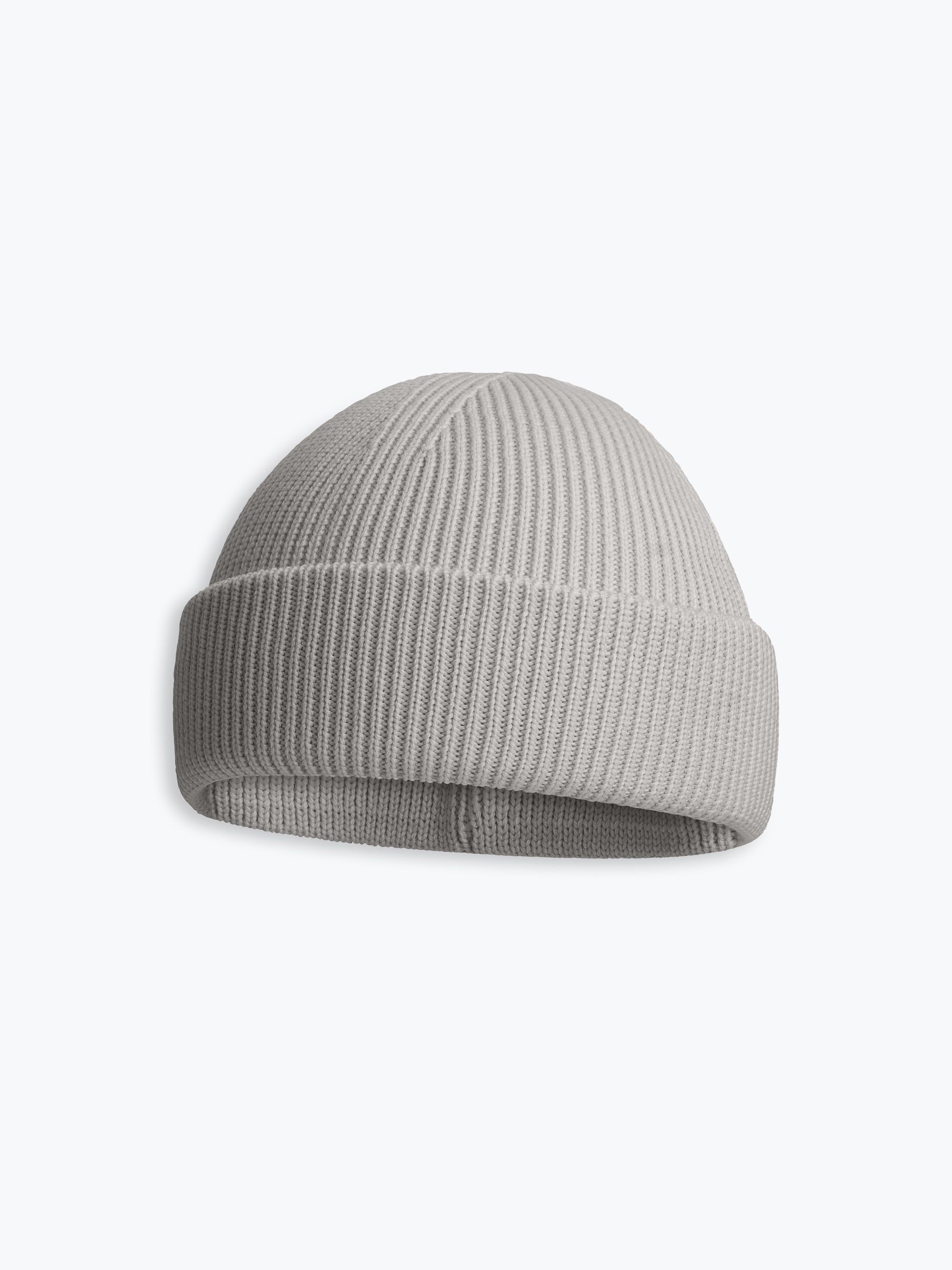 Light brown Merino Double Cuff Beanie