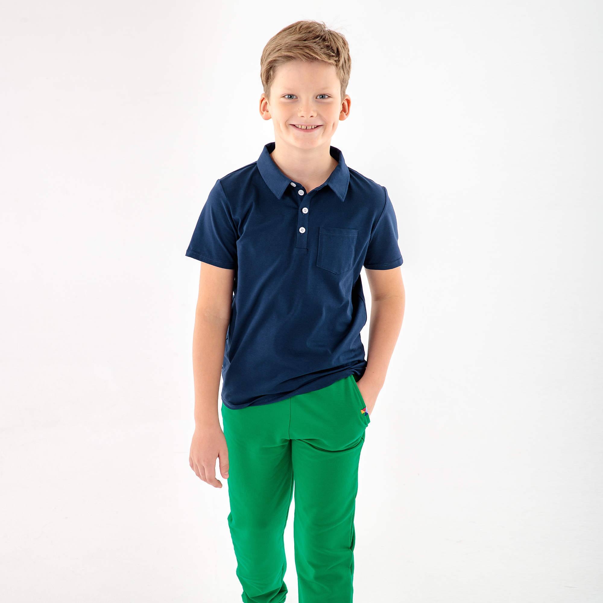 Granatowa koszulka polo Junior