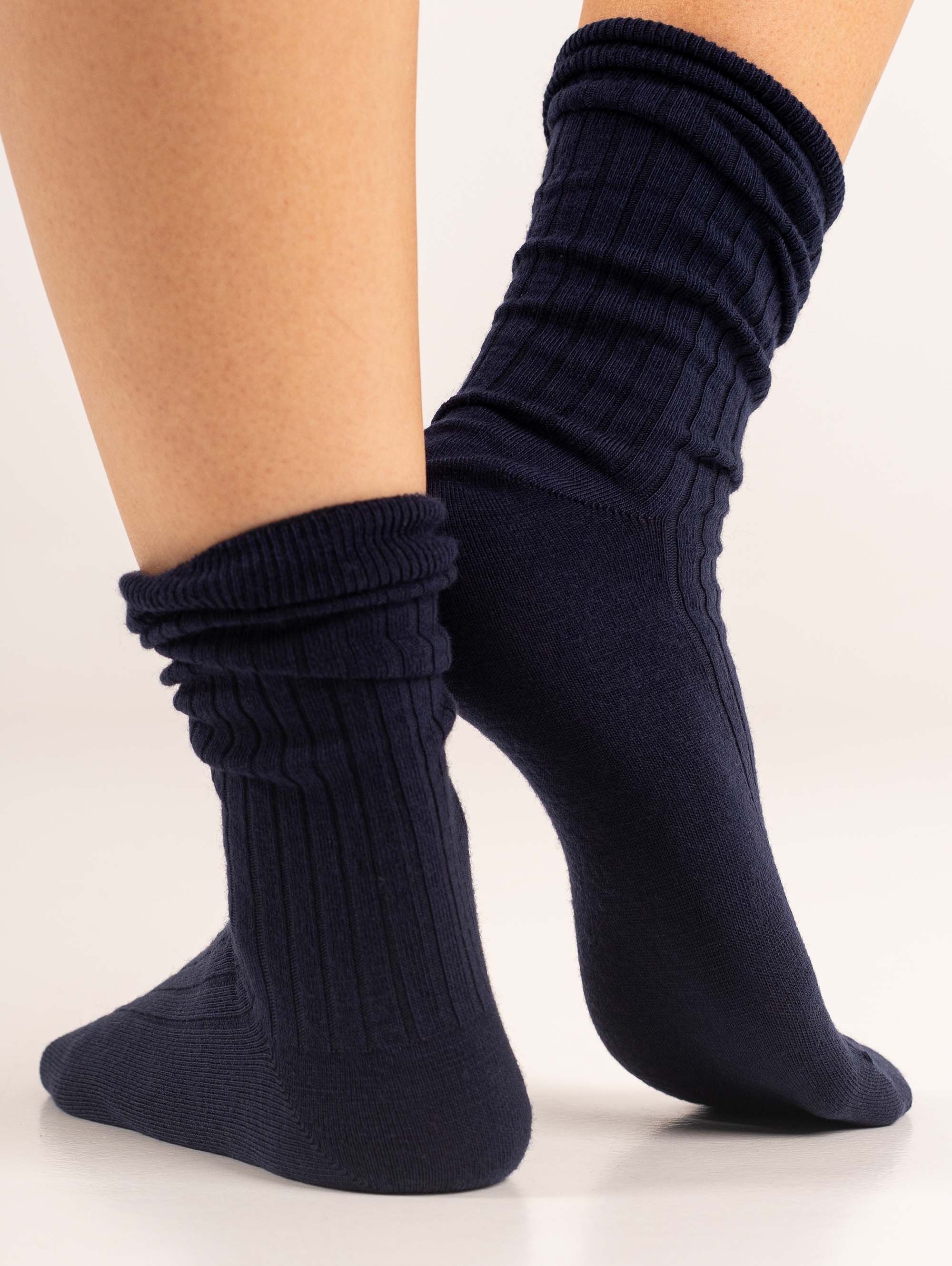 Navy blue Merino Wool Socks Unisex