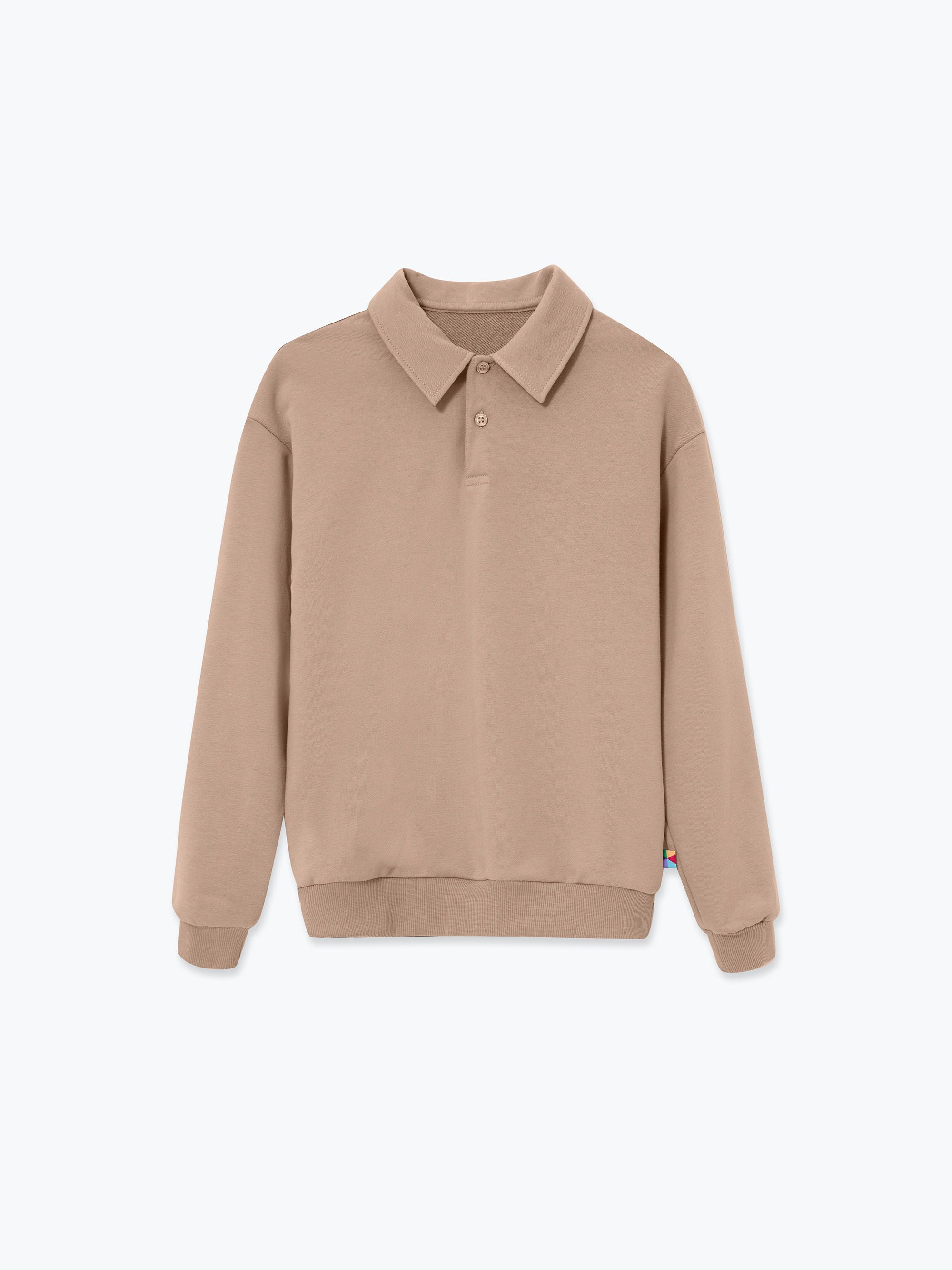 Mocha mousse bluza dresowa z kołnierzykiem Junior