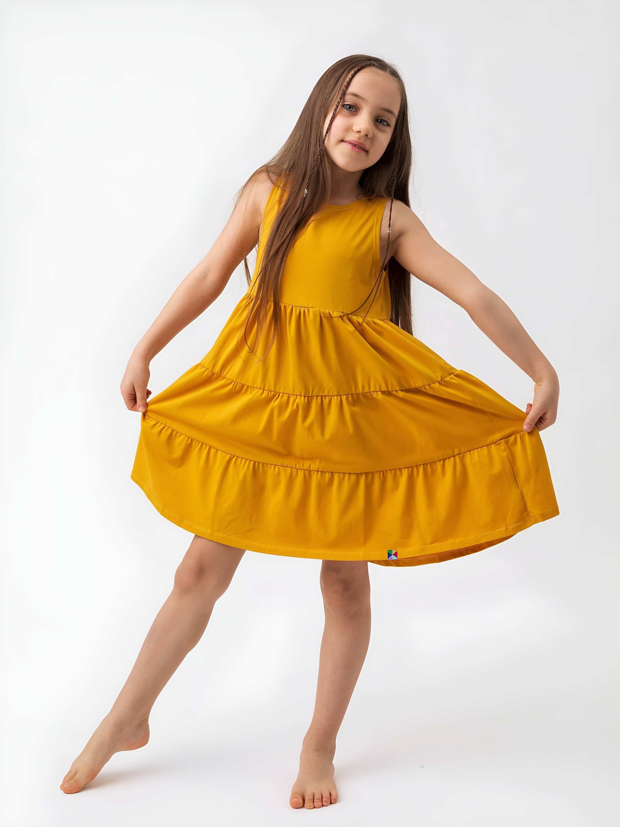 Mustard sleeveless dress