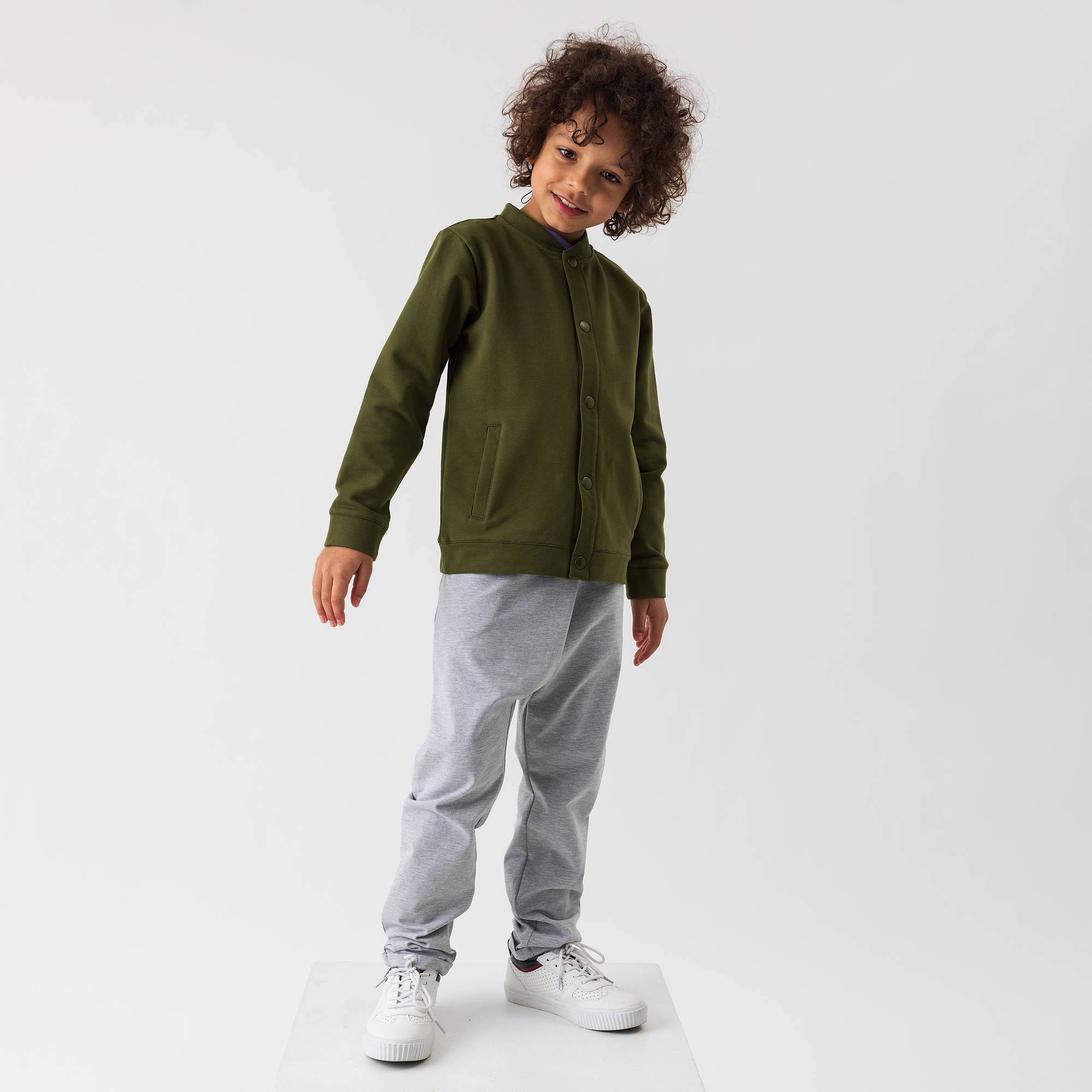 Khaki bluza bomber z kieszeniami