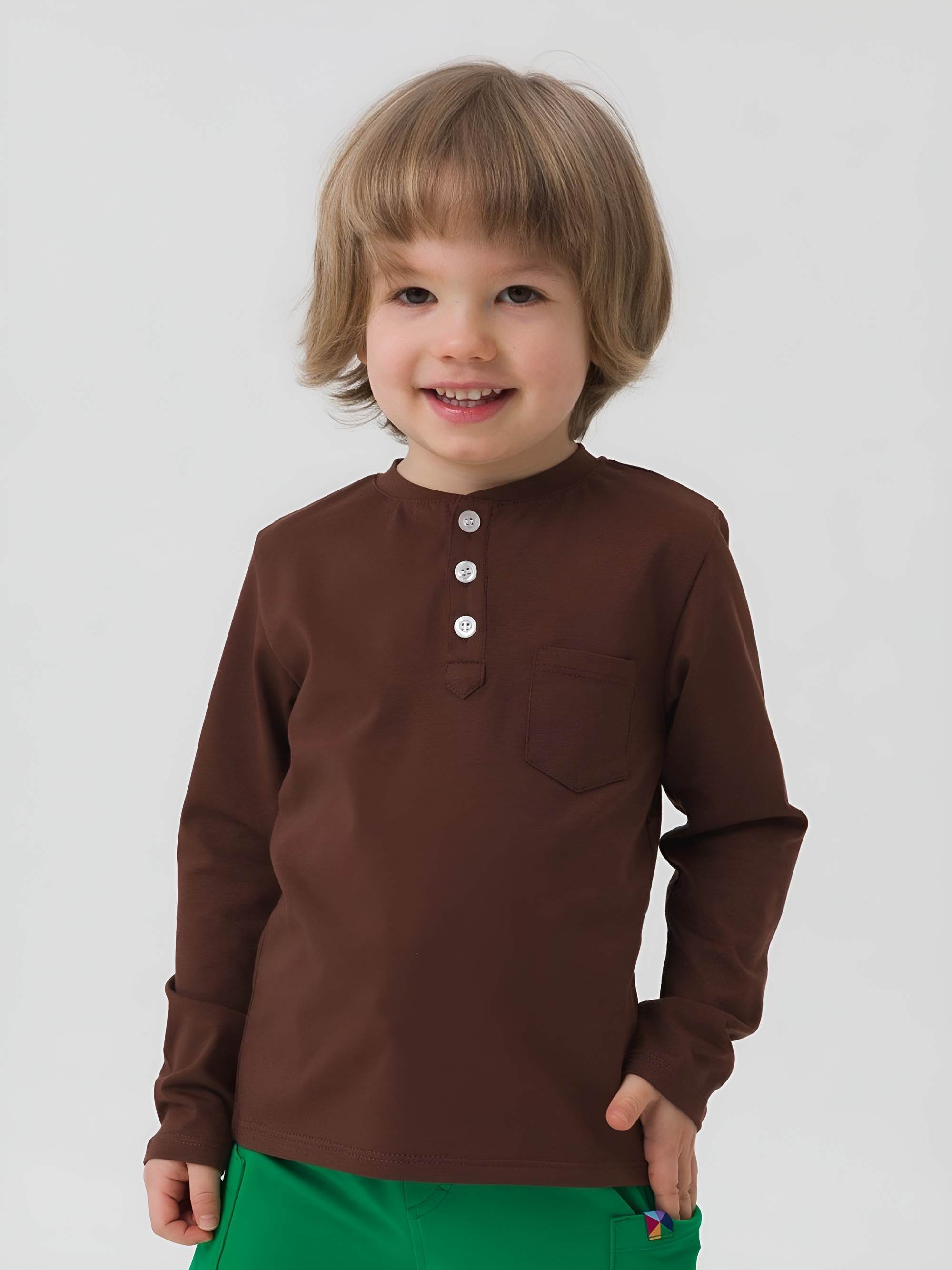 Brązowa koszulka henley
