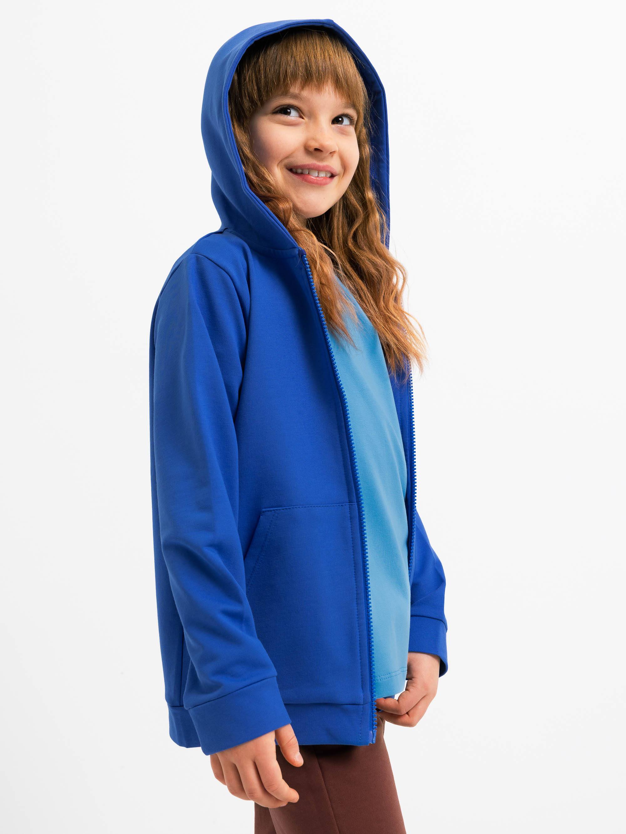 Niebieska bluza z kapturem