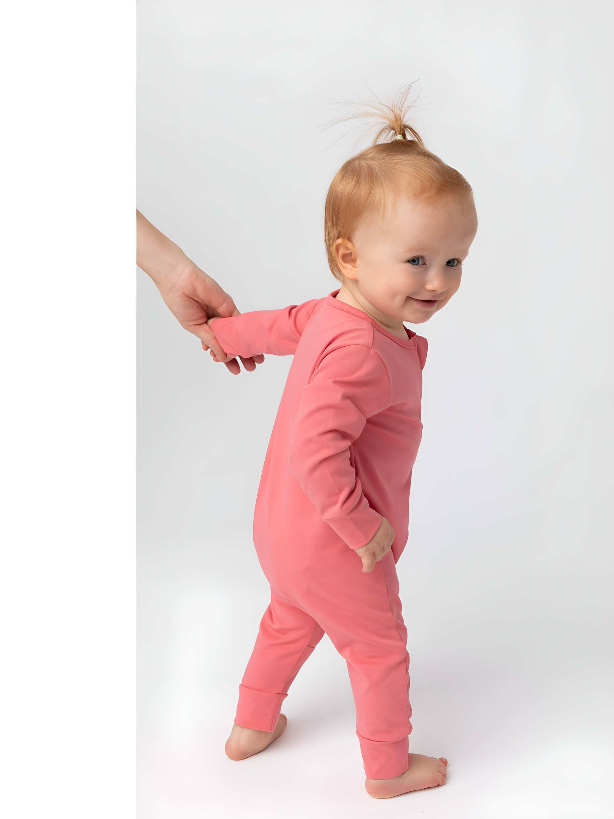 Coral romper suit