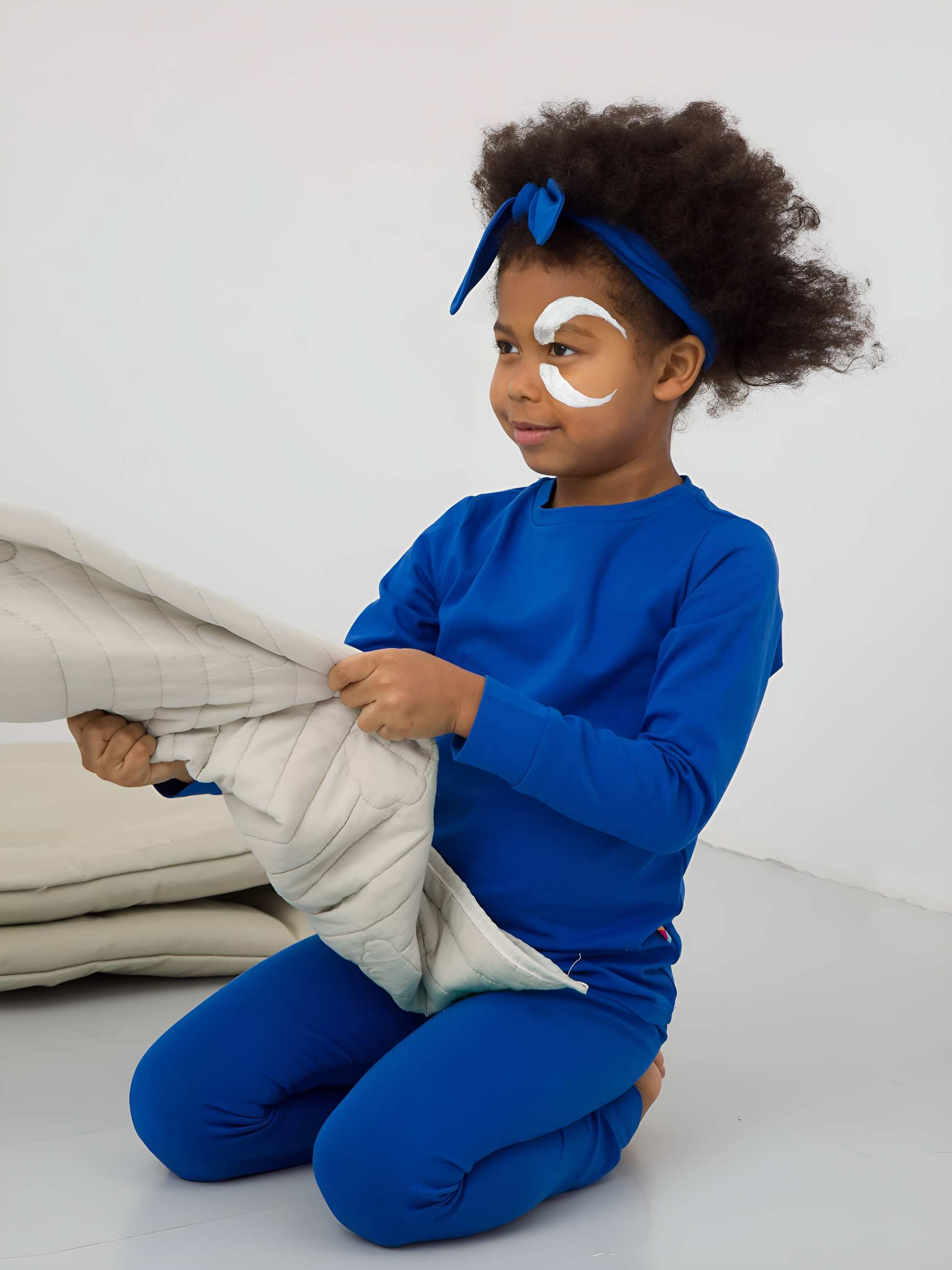 Blue two-piece pajama set