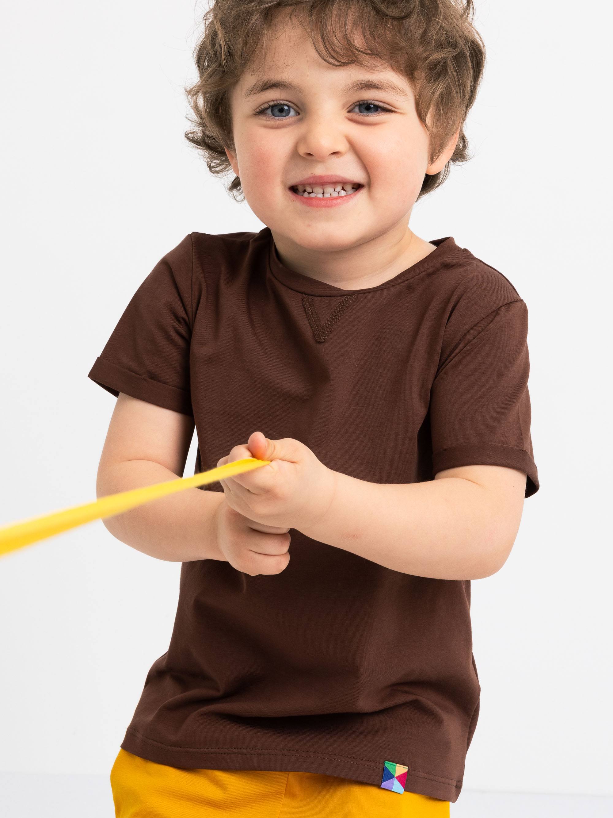 Brązowy T-shirt