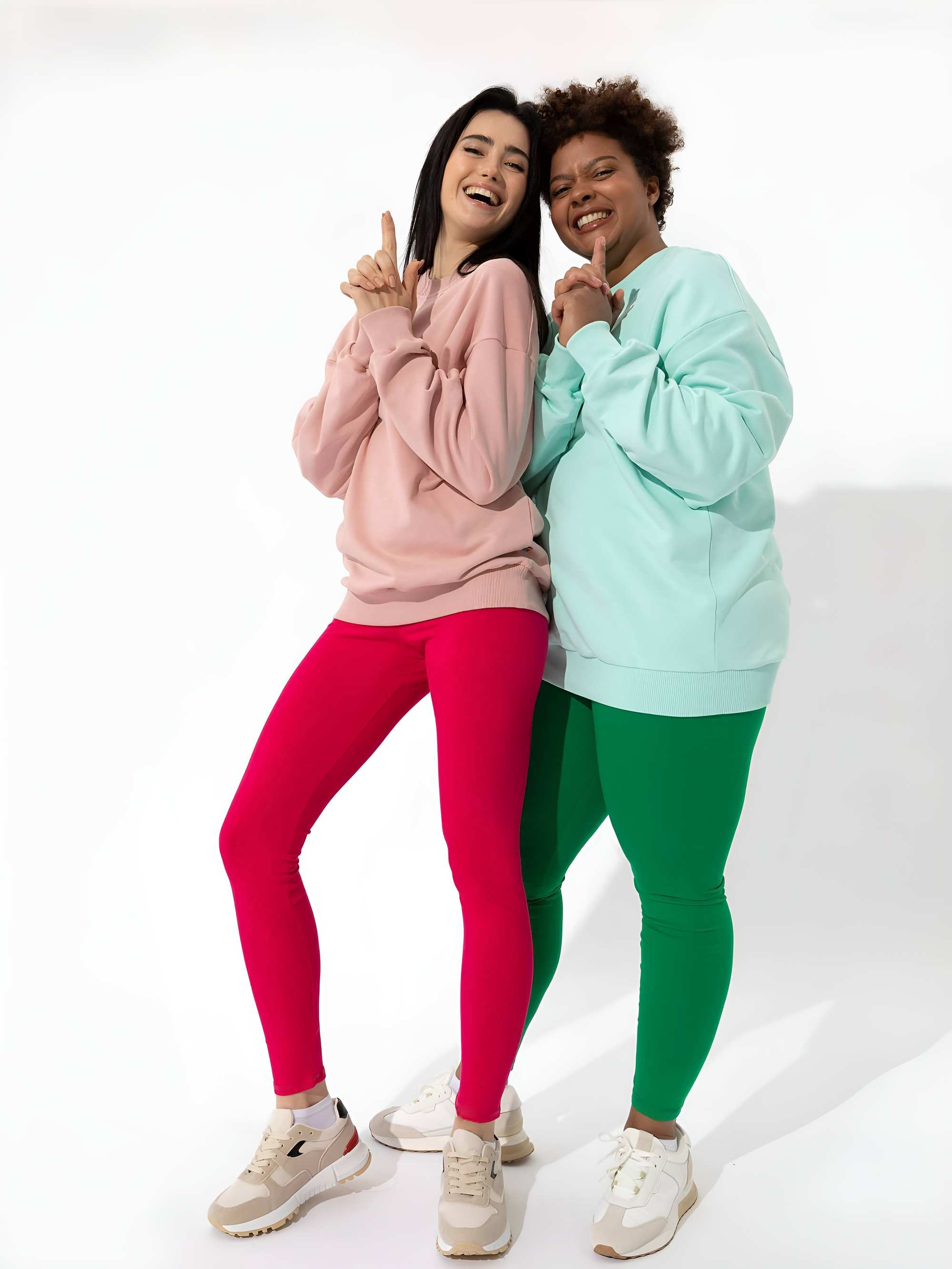 Zielone legginsy damskie
