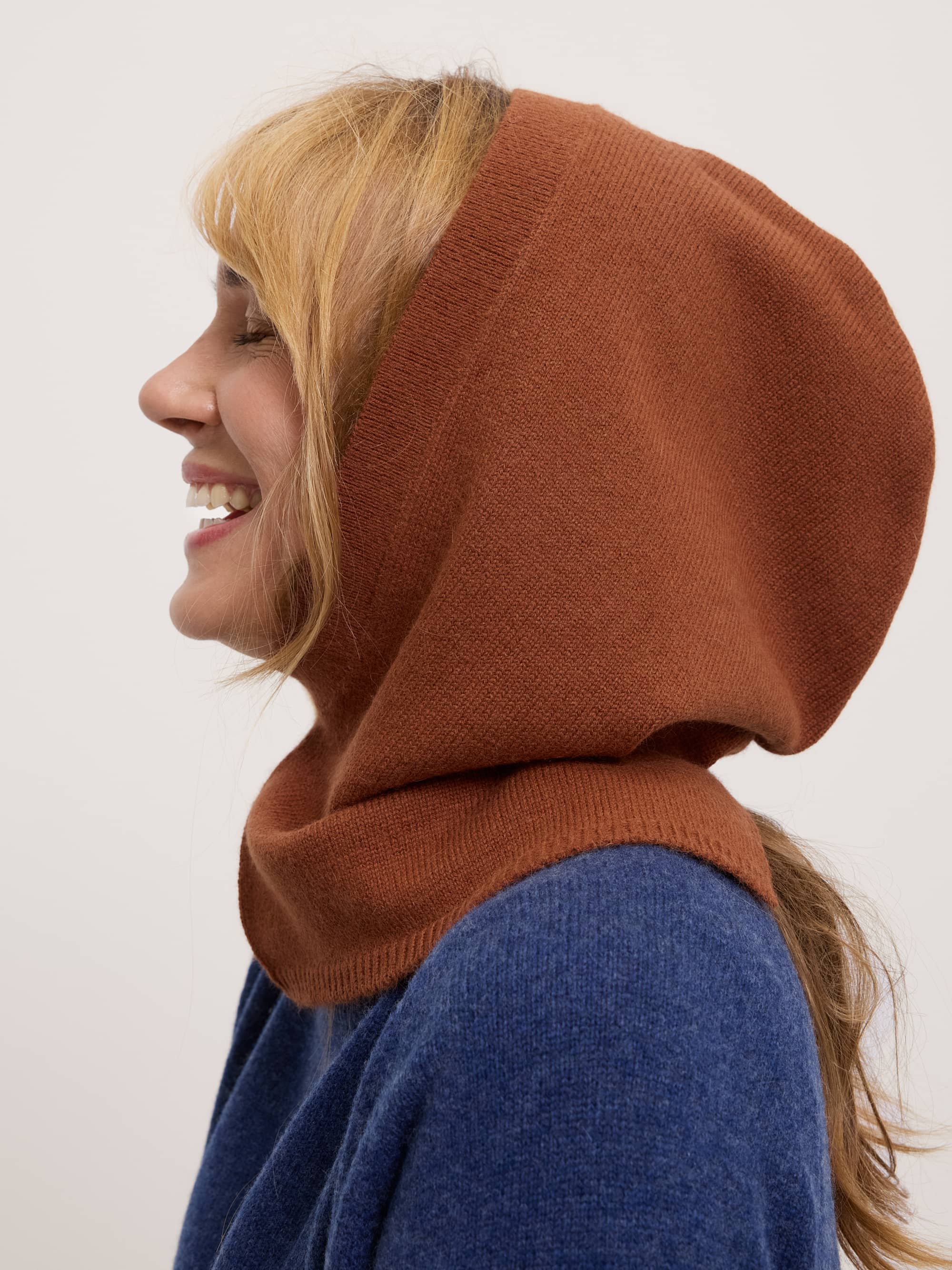 Caramel Wool balaclava with cashmere