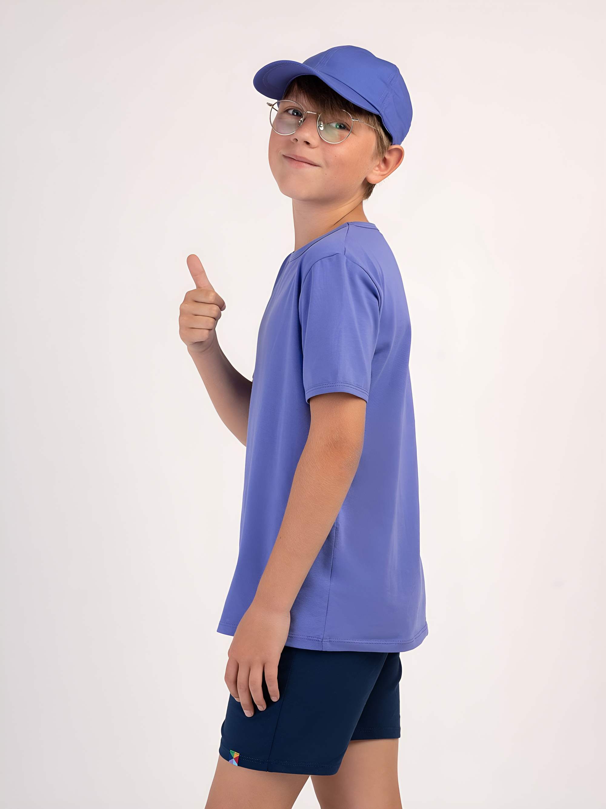 Granatowe spodenki cienkie Junior