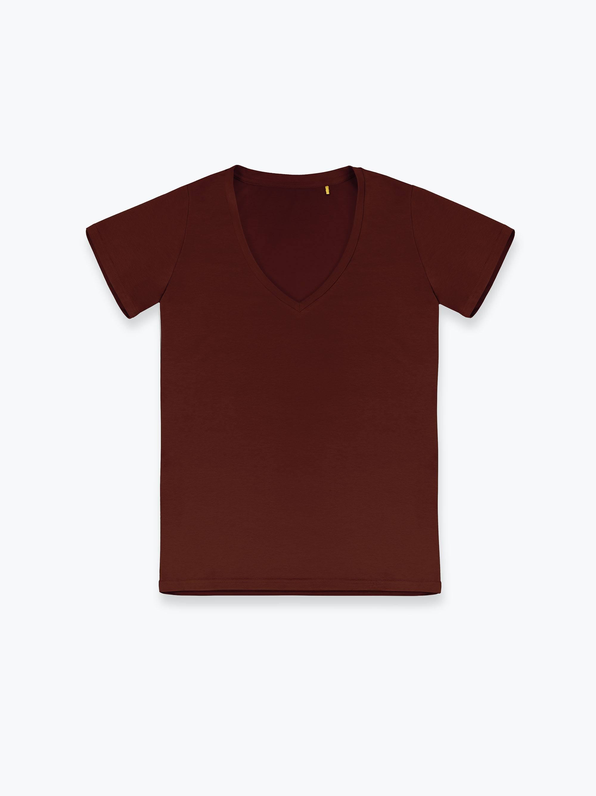 Brązowy T-shirt damski