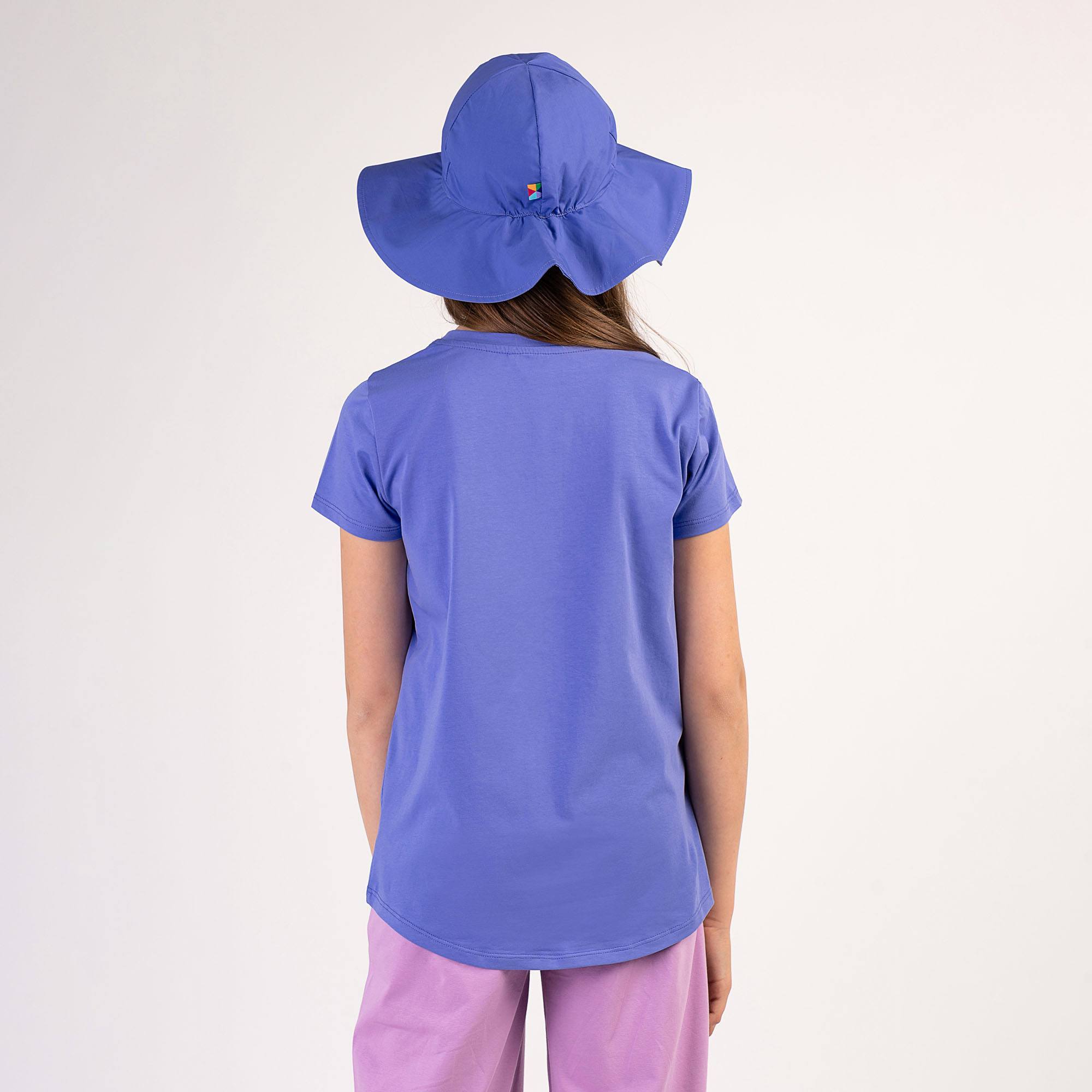 Barwinkowy T-shirt z kieszonką Junior