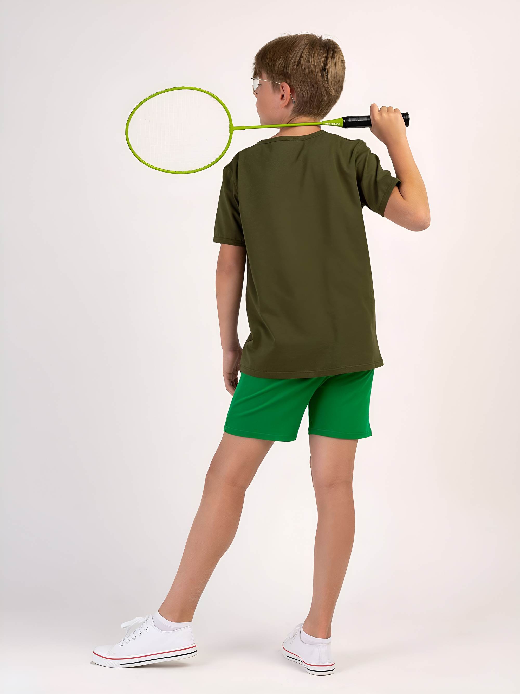 Khaki koszulka z krótkim rękawem Junior