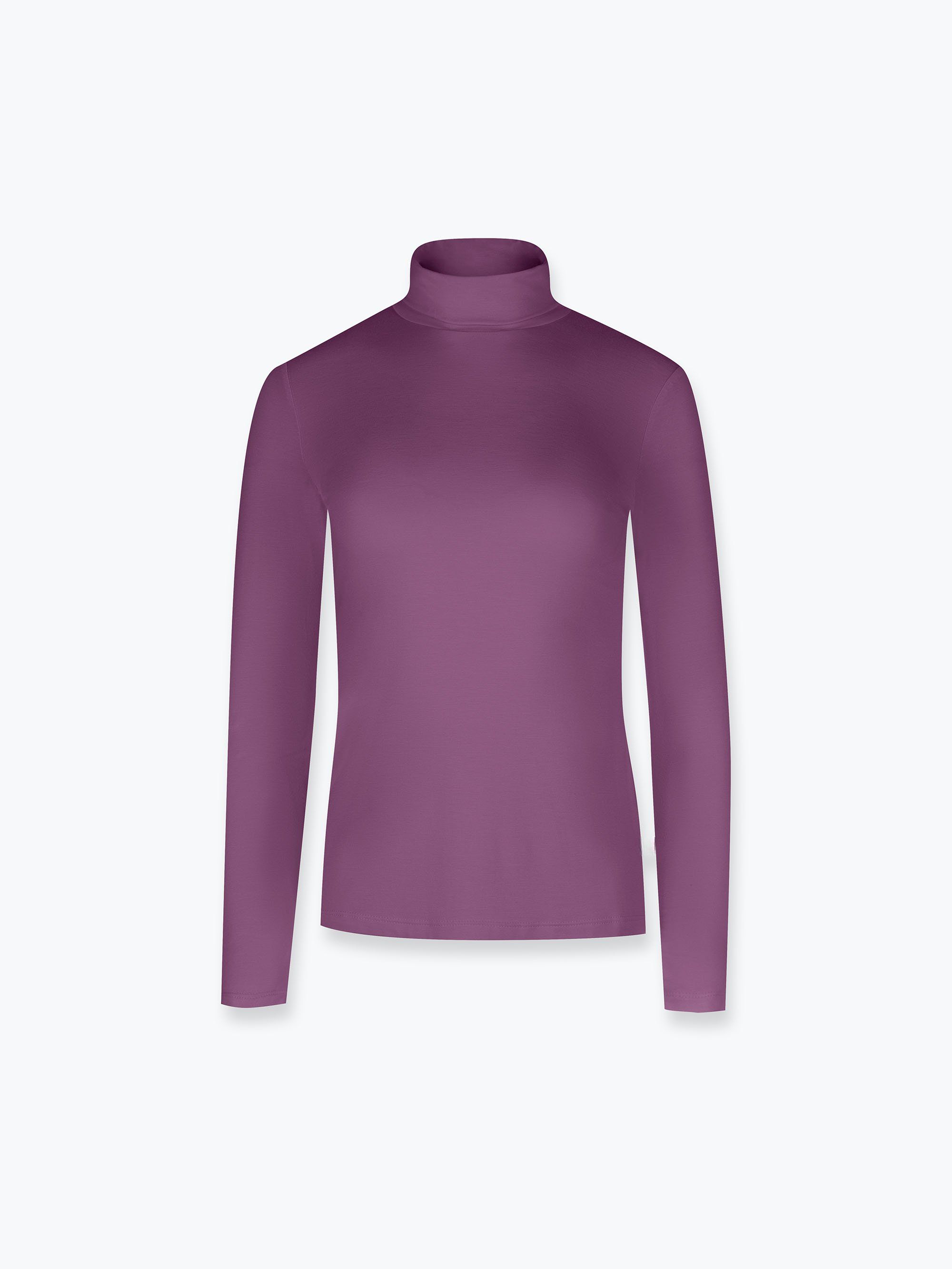 Śliwkowy golf z wiskozy damski