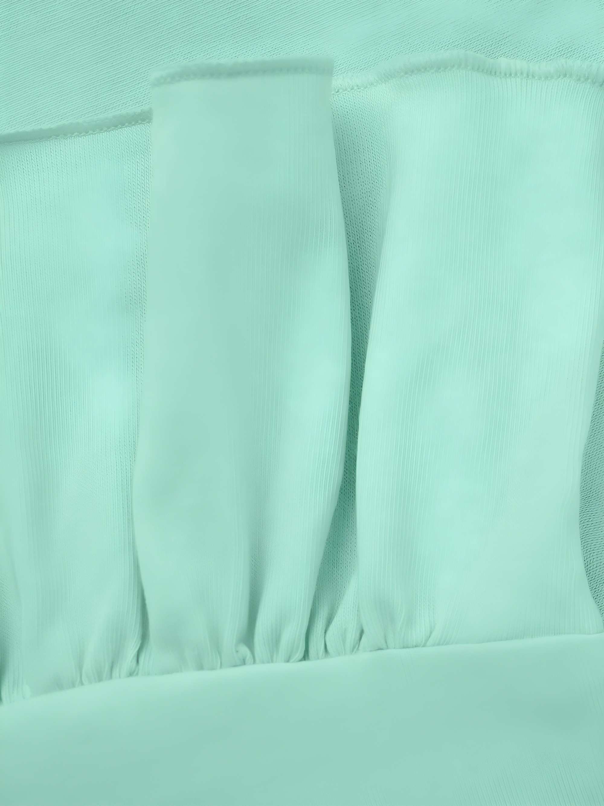 Mint ruffle short sleeve blouse