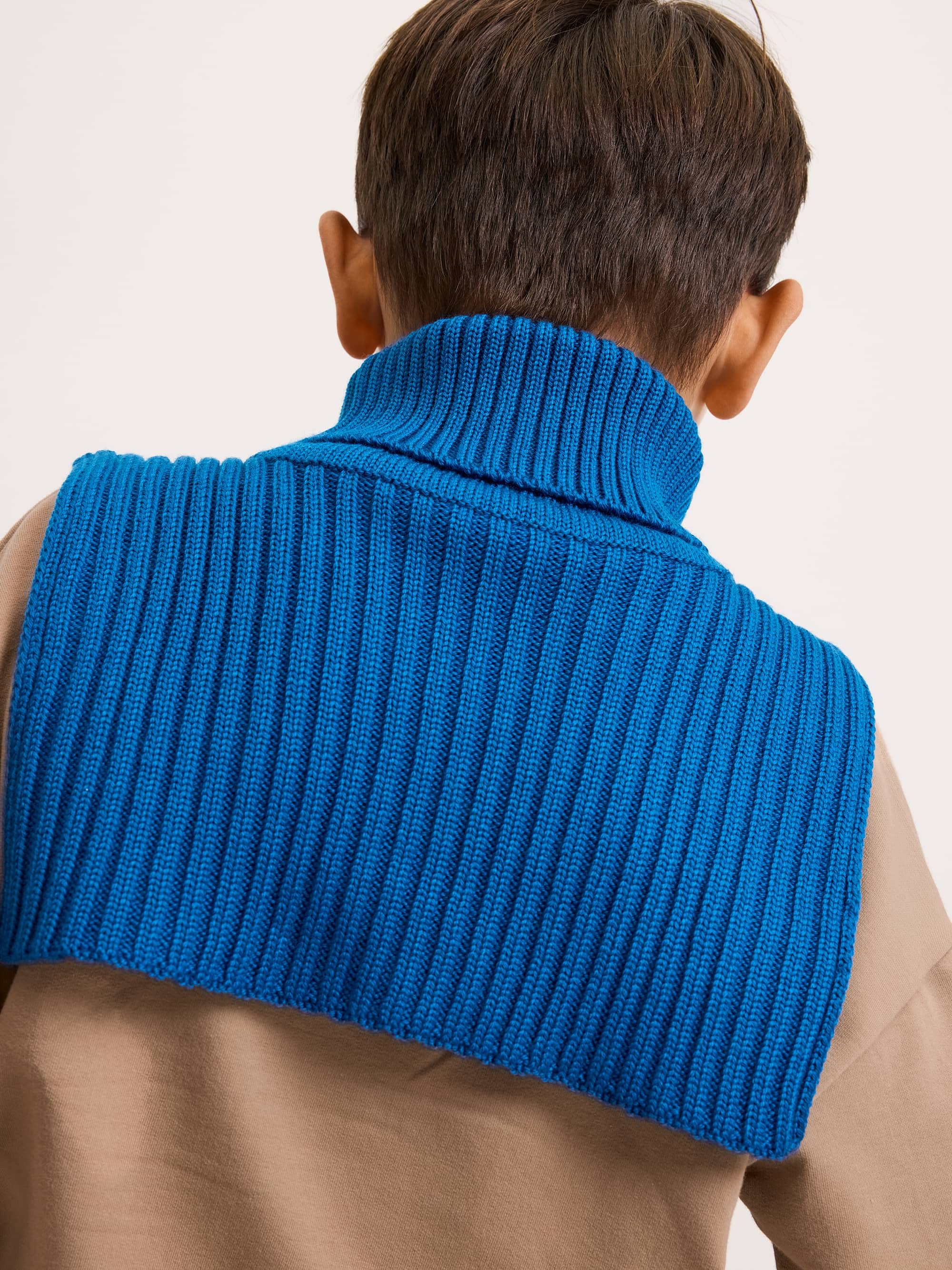 Blue Merino Wool Neckwarmer without Lining