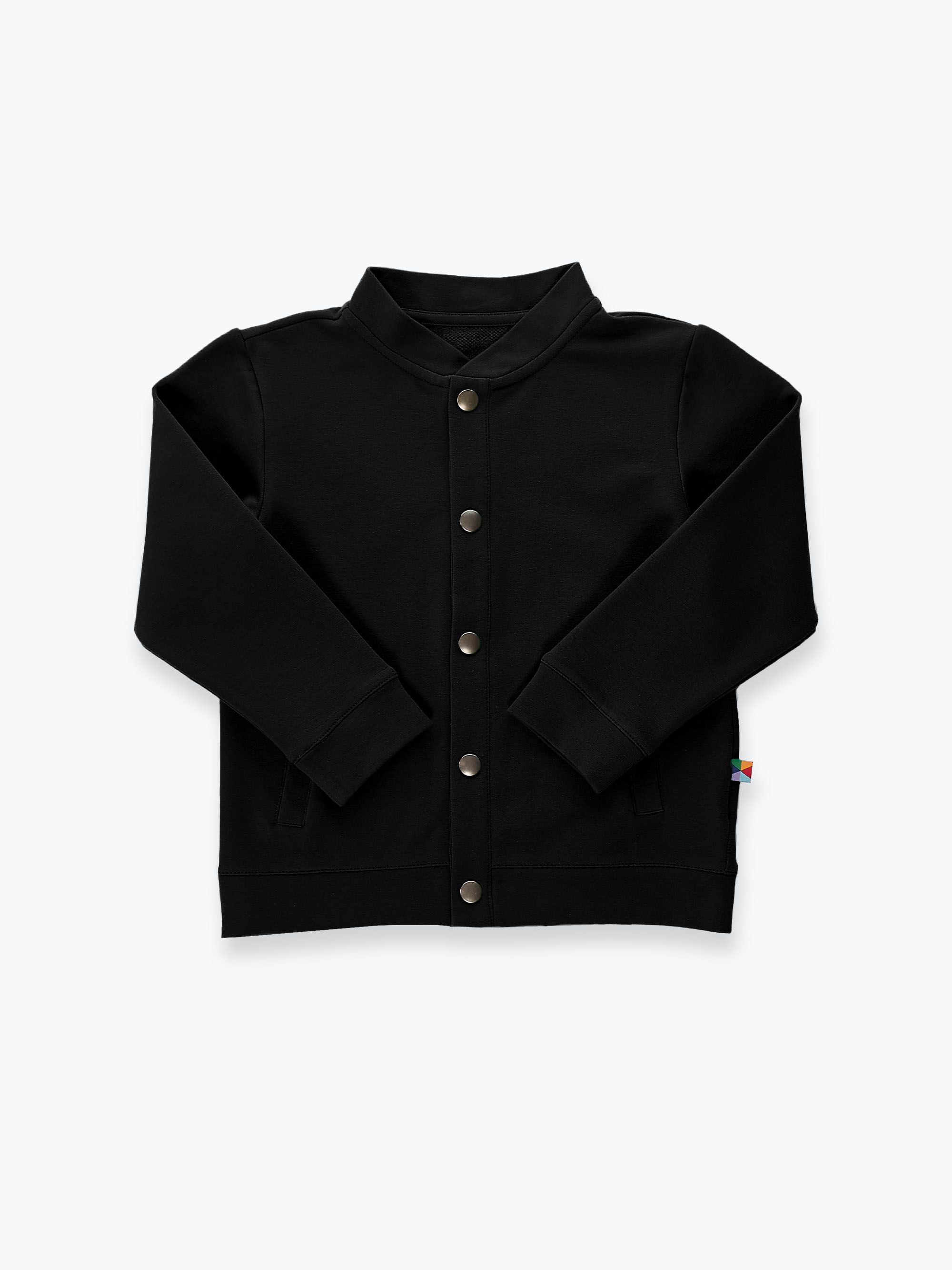 Czarna bluza bomber z kieszeniami