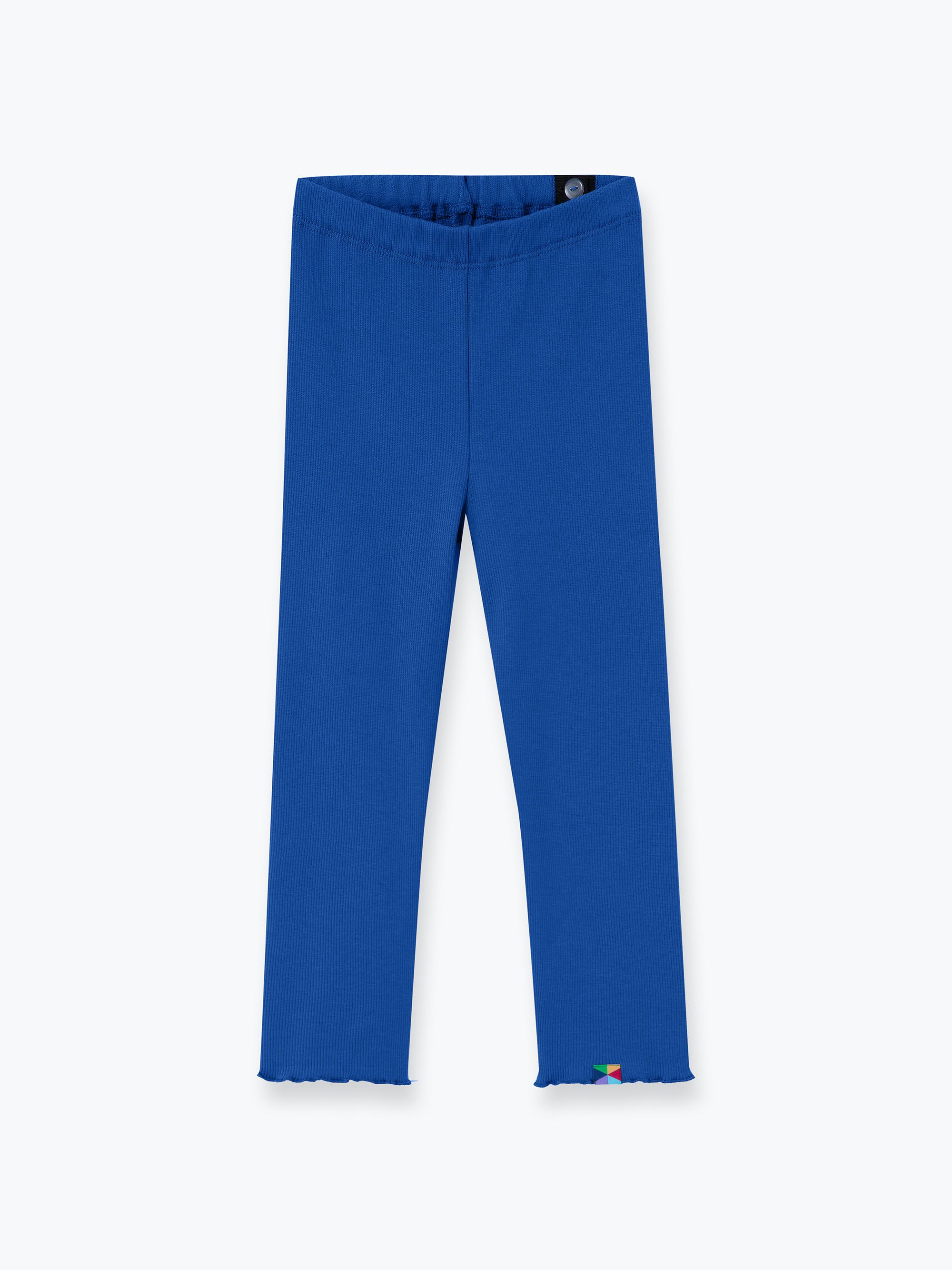 Niebieskie legginsy prążkowane